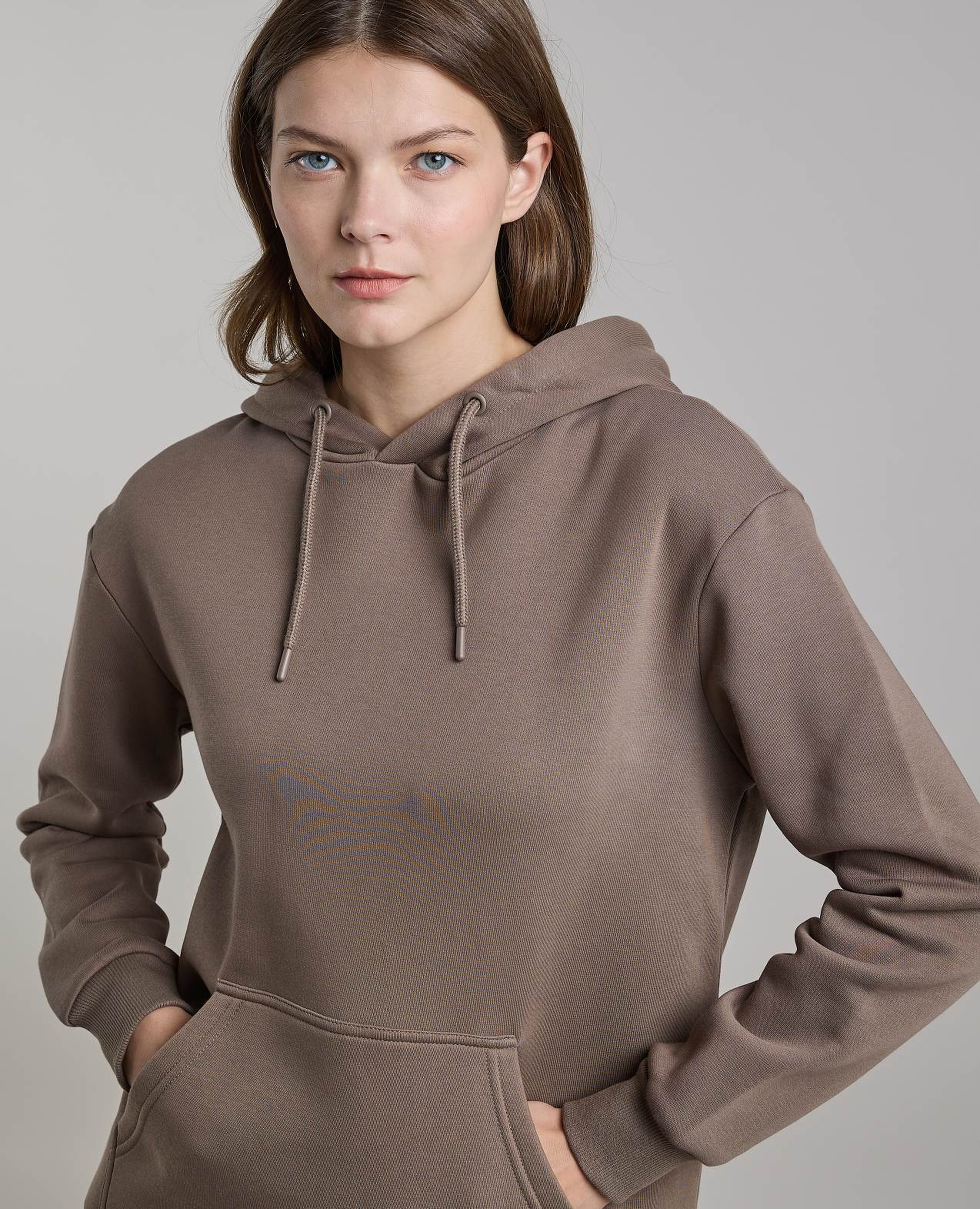 Solid Hoodie with Long Sleeves