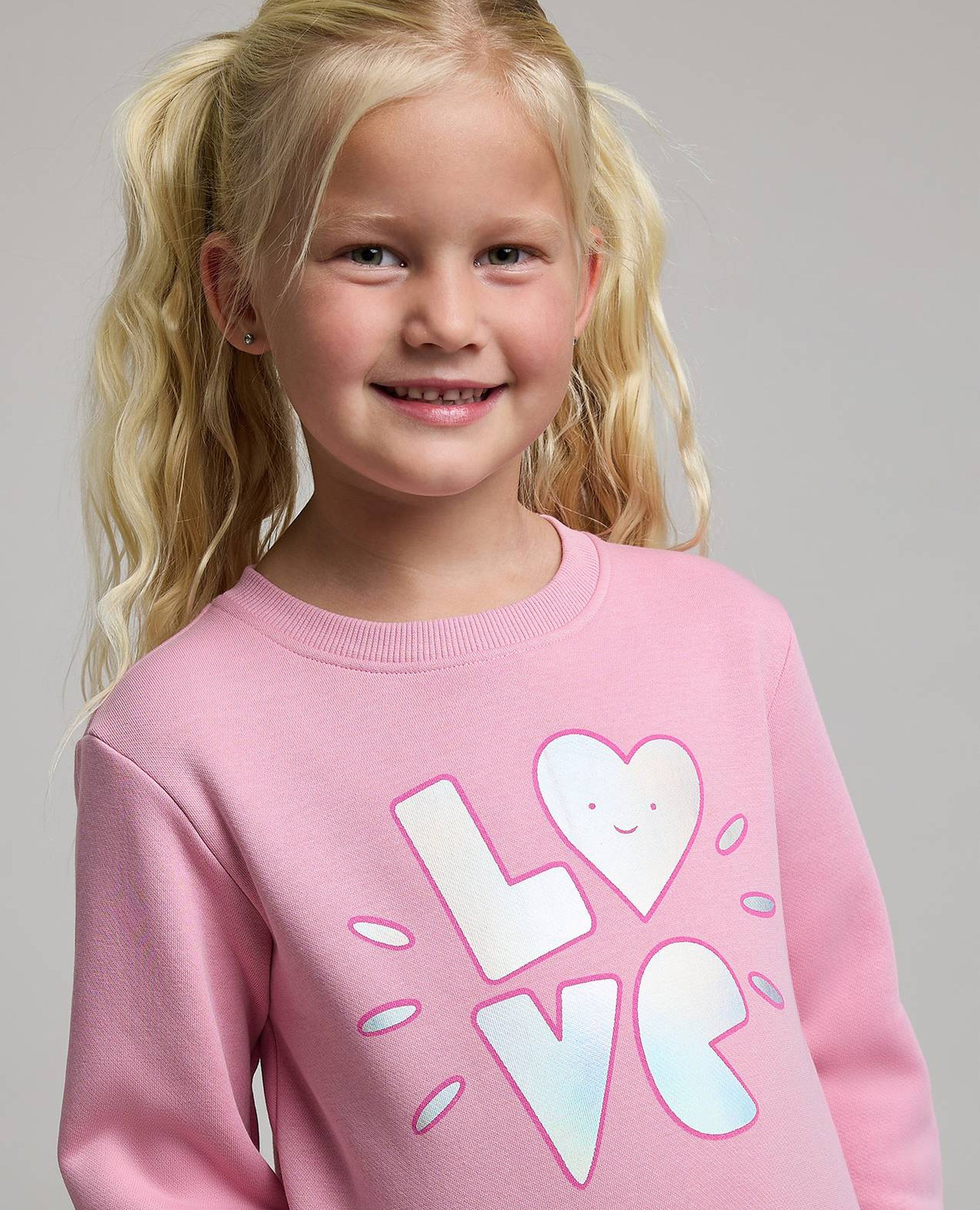 Printed Sweatshirt with Crew Neck and Long Sleeves