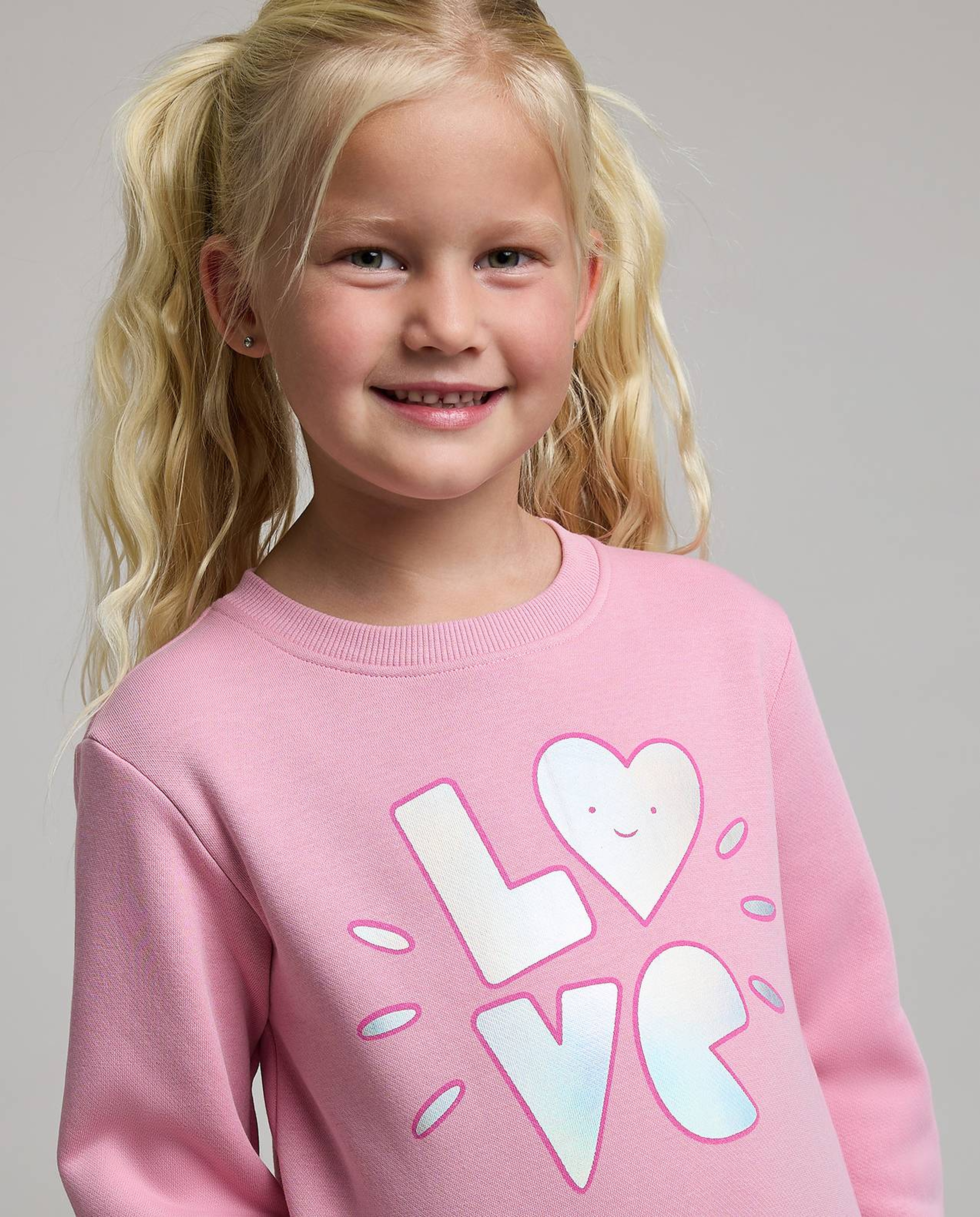 Printed Sweatshirt with Crew Neck and Long Sleeves