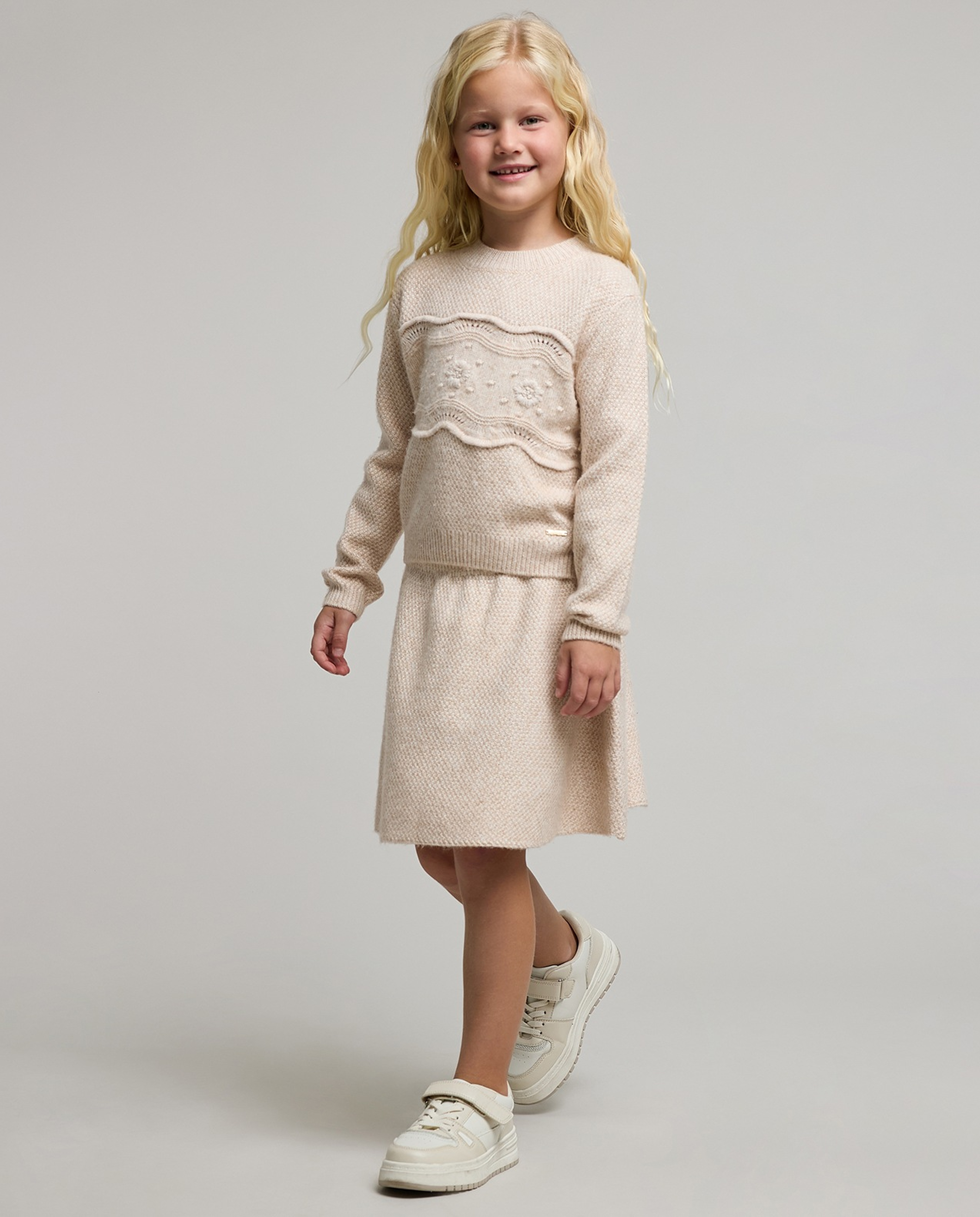 Knitted Sweater and Skirt Set