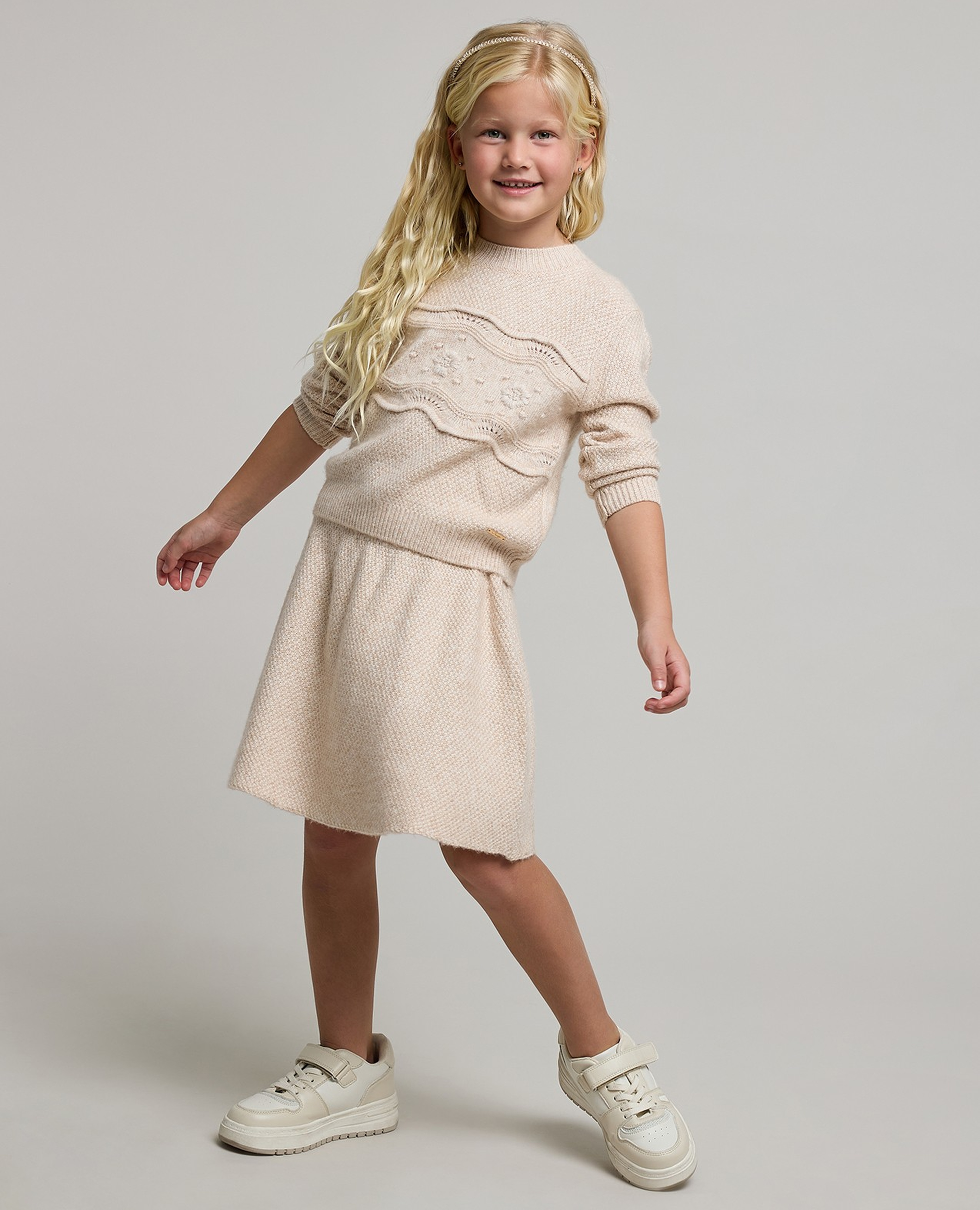 Knitted Sweater and Skirt Set