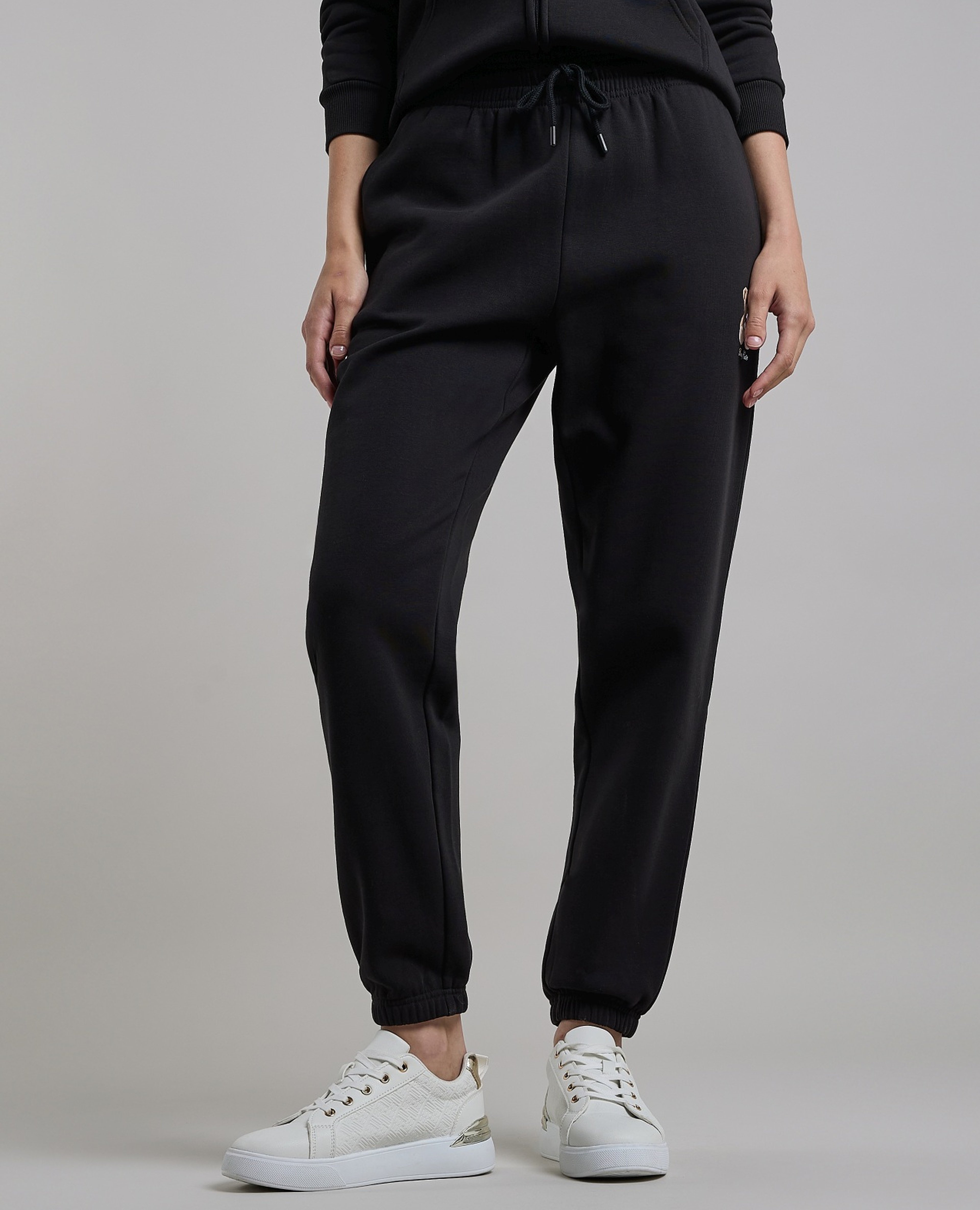 Print Detail Joggers with Drawstring Waist