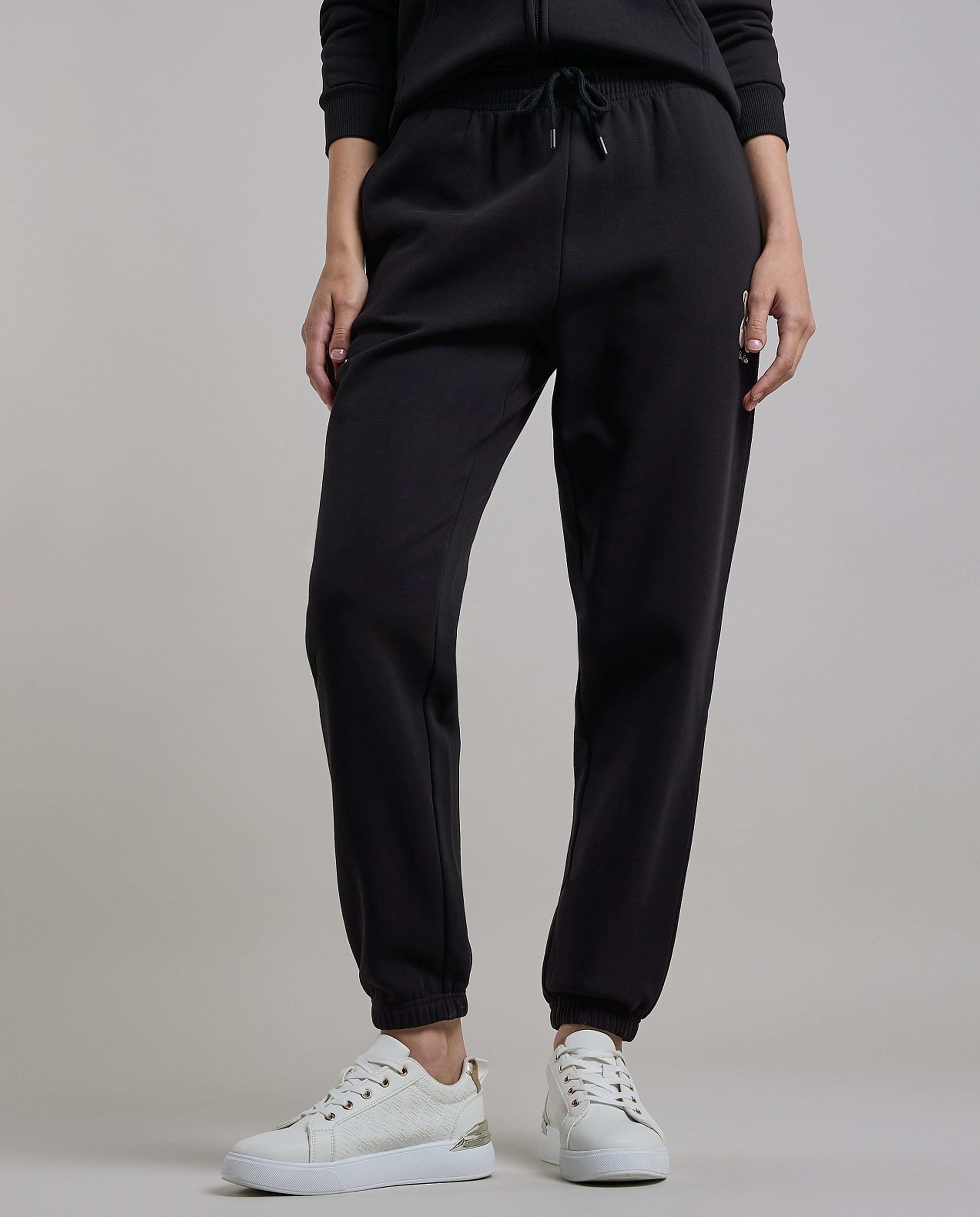 Print Detail Joggers with Drawstring Waist