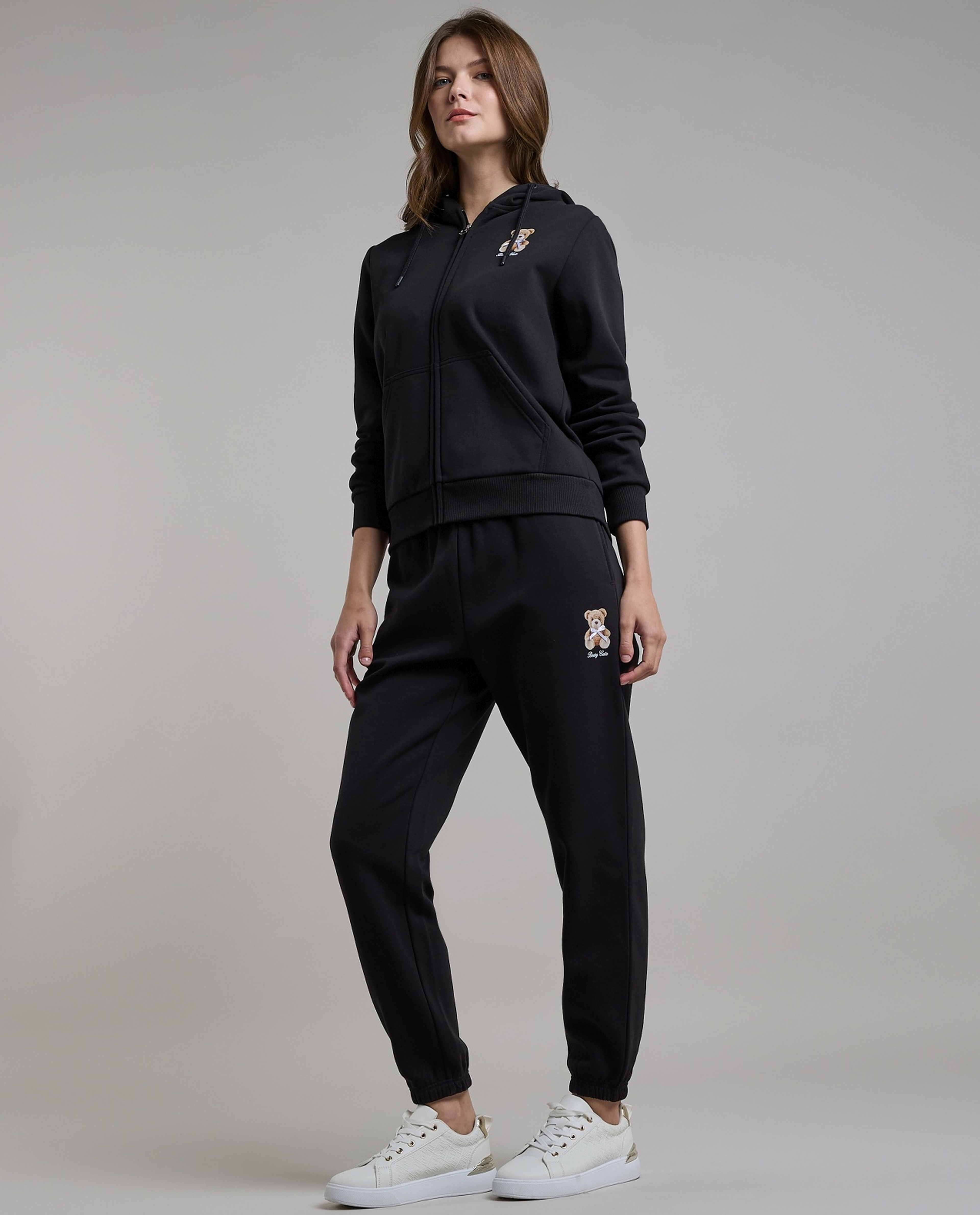 Print Detail Joggers with Drawstring Waist