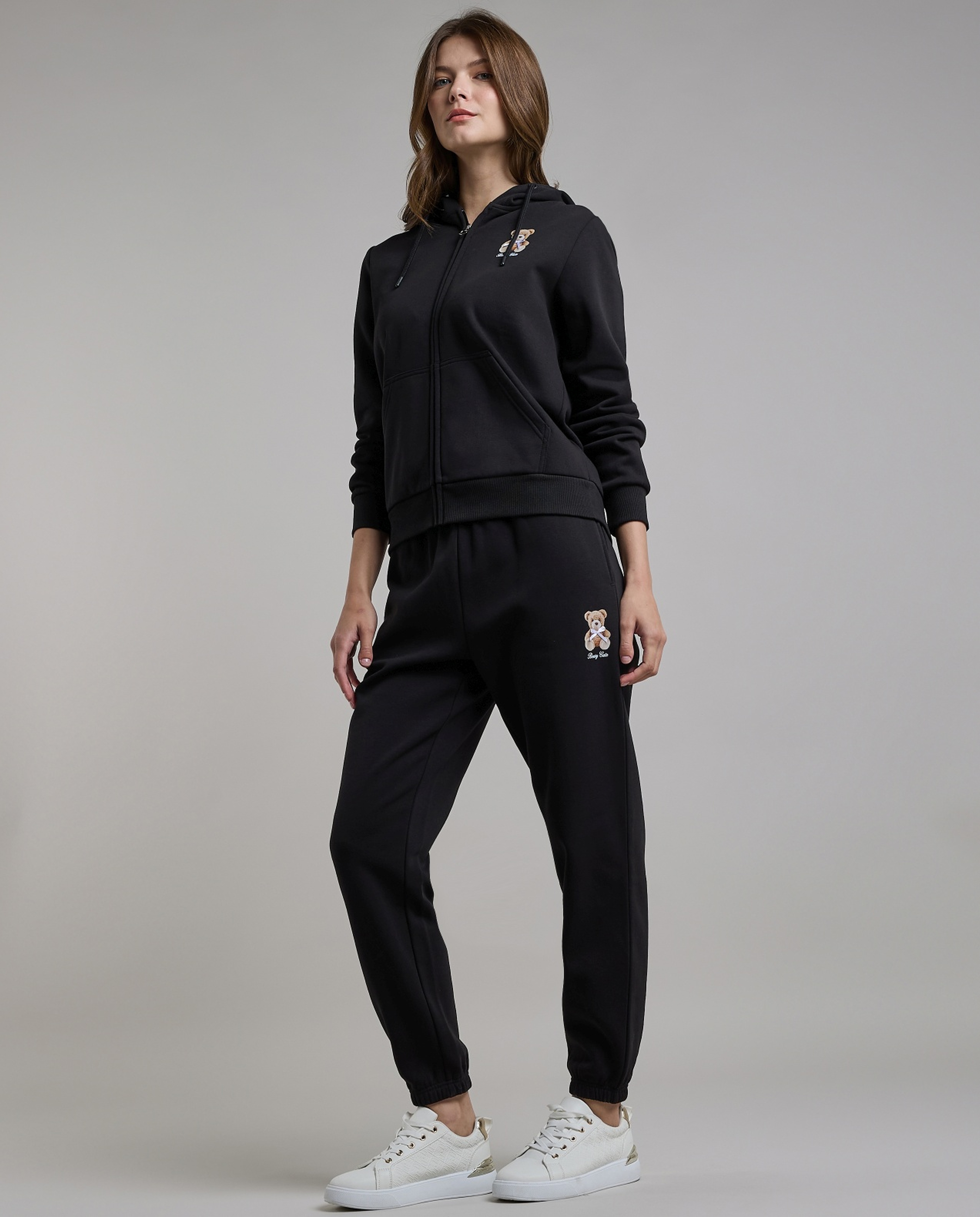 Print Detail Joggers with Drawstring Waist