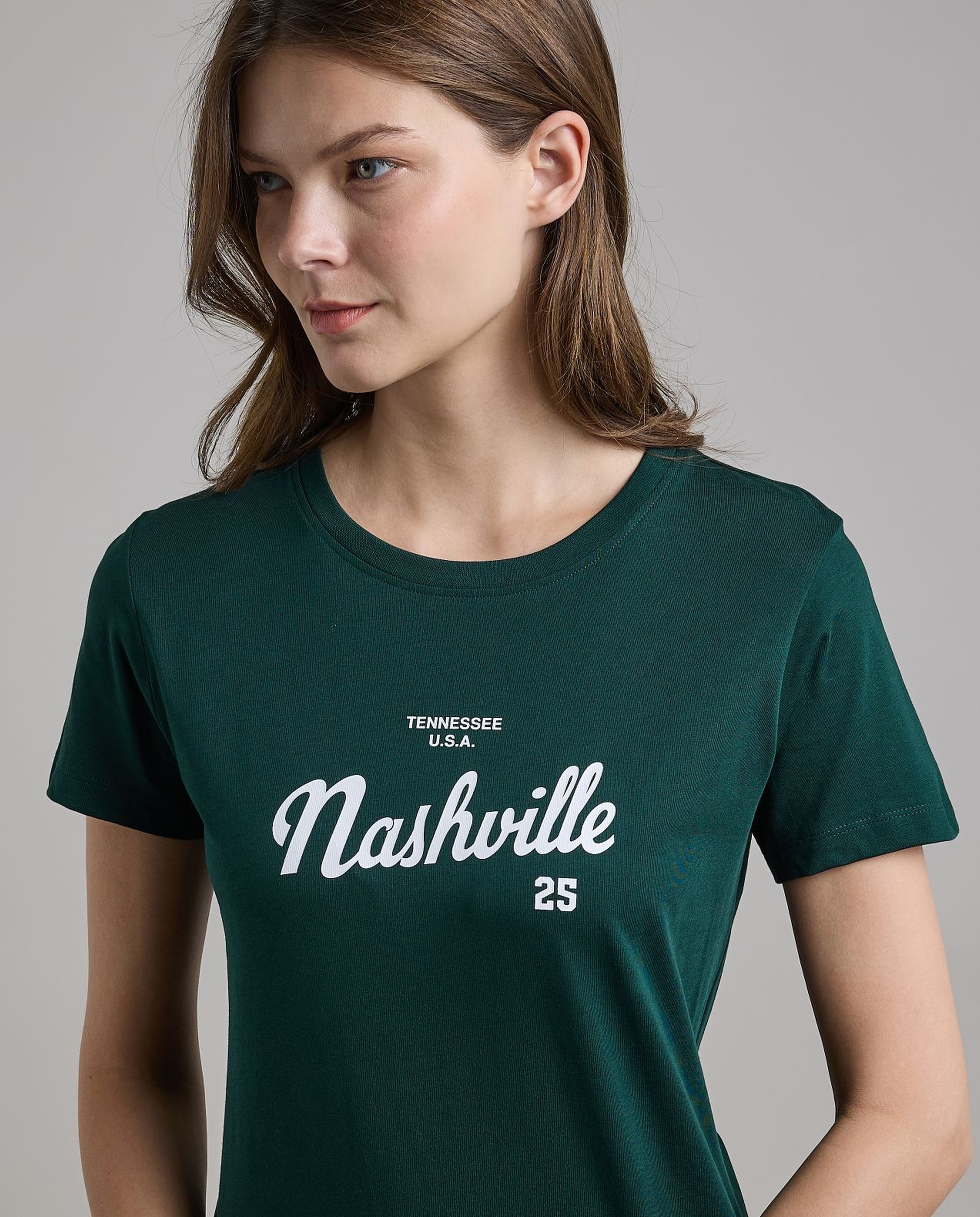 Printed T-Shirt with Crew Neck and Short Sleeves