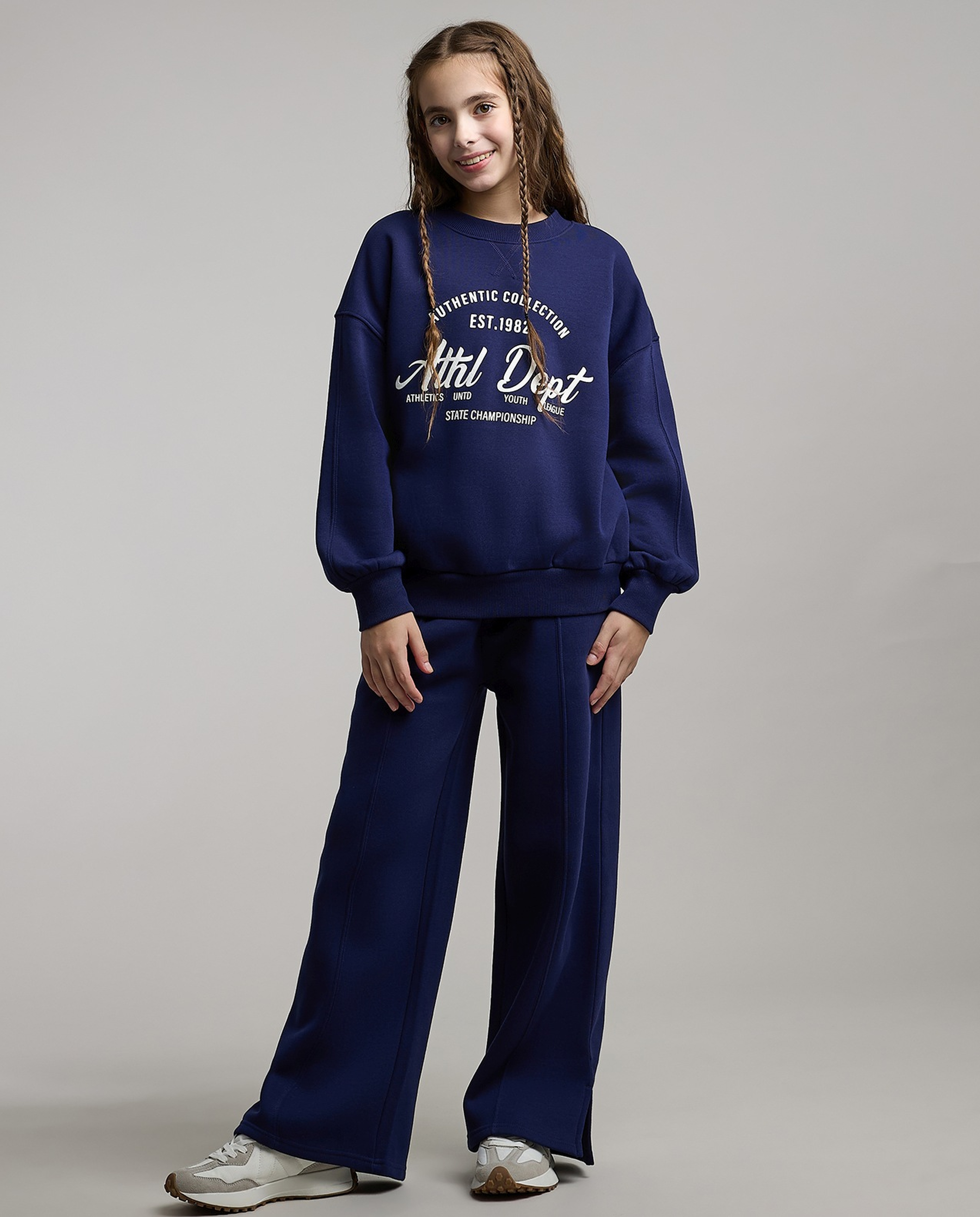 Printed Sweatshirt and Sweatpants Set