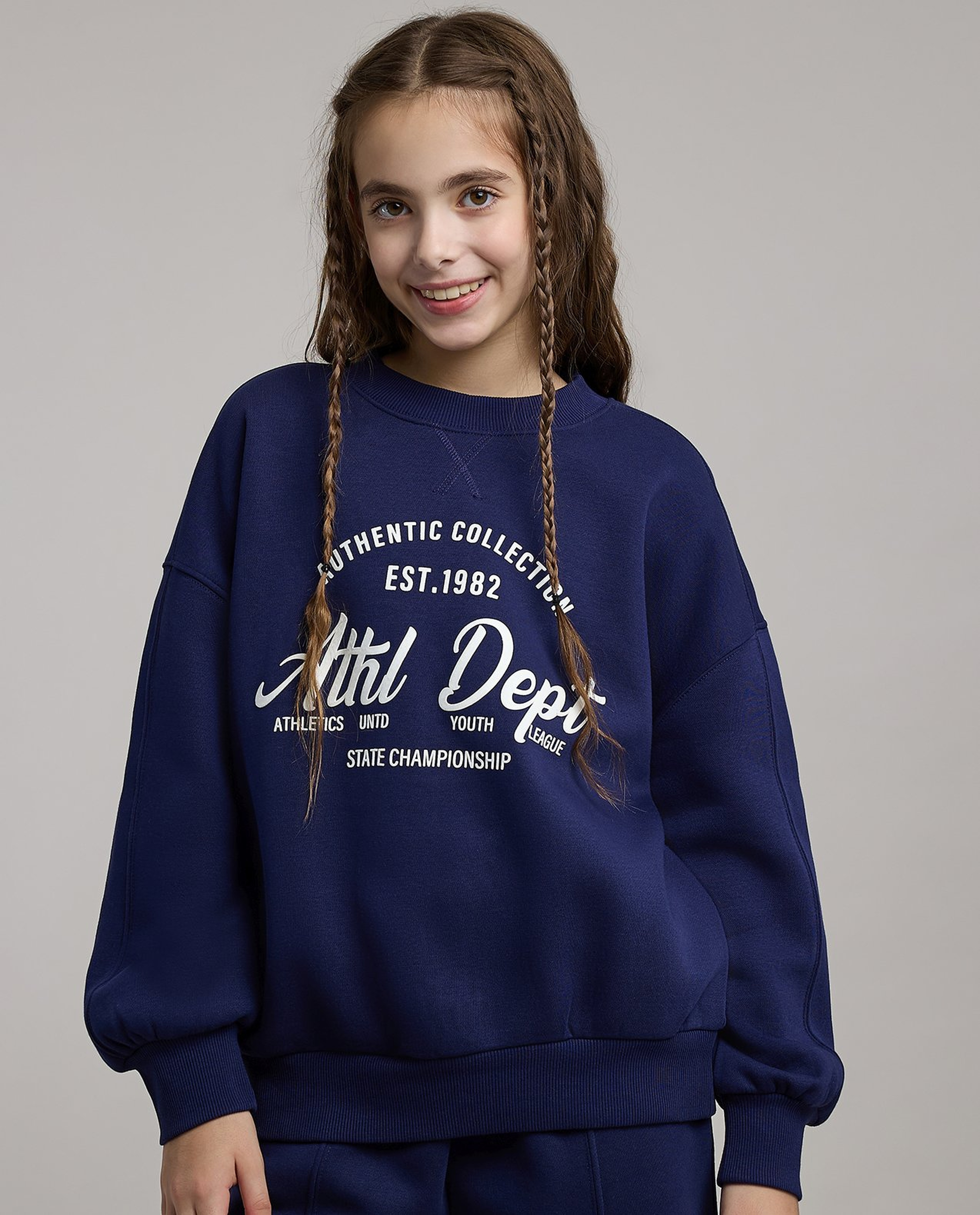 Printed Sweatshirt and Sweatpants Set