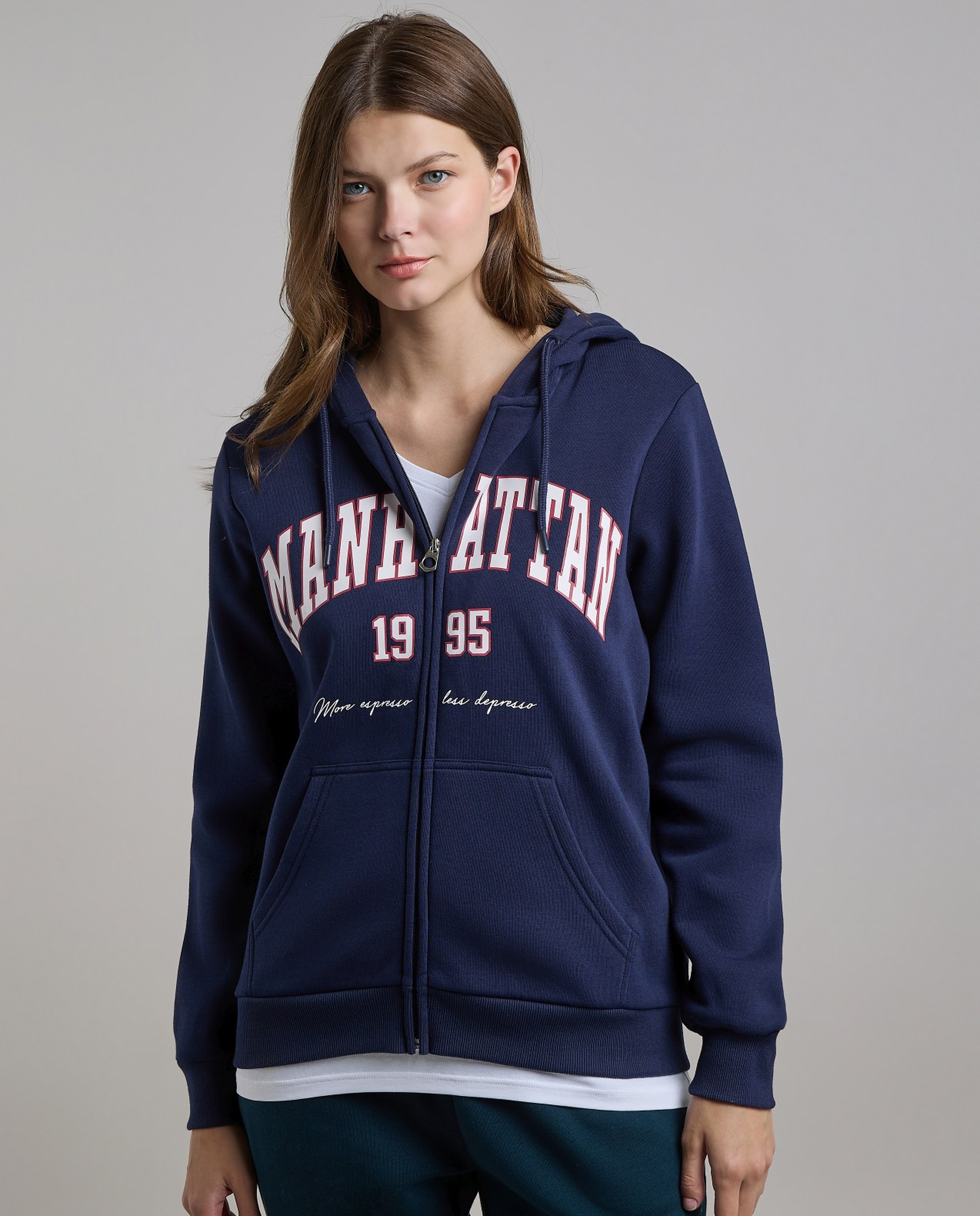 Printed Hooded Jacket with Long Sleeves