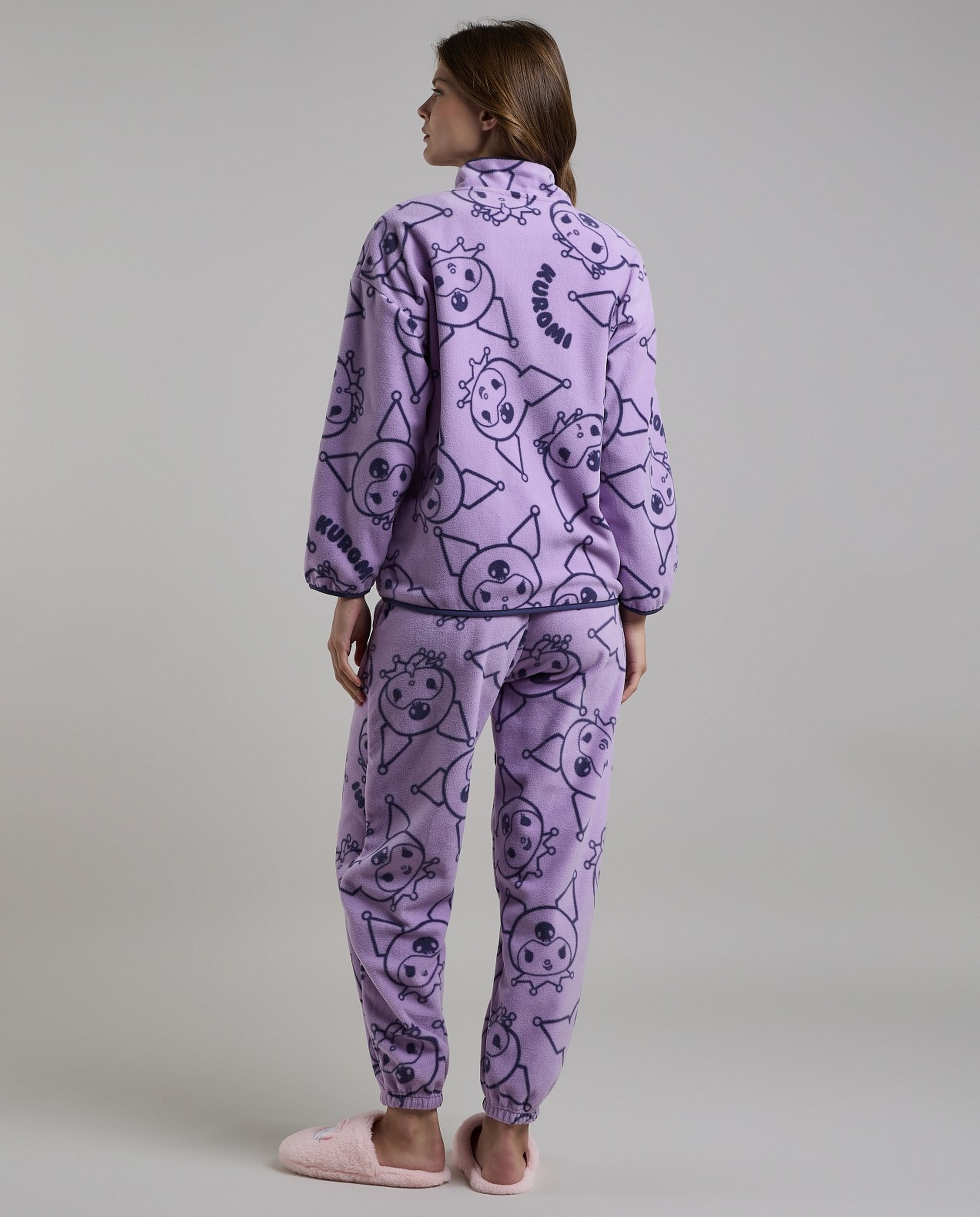 Kuromi Patterned Plush Pyjama Set