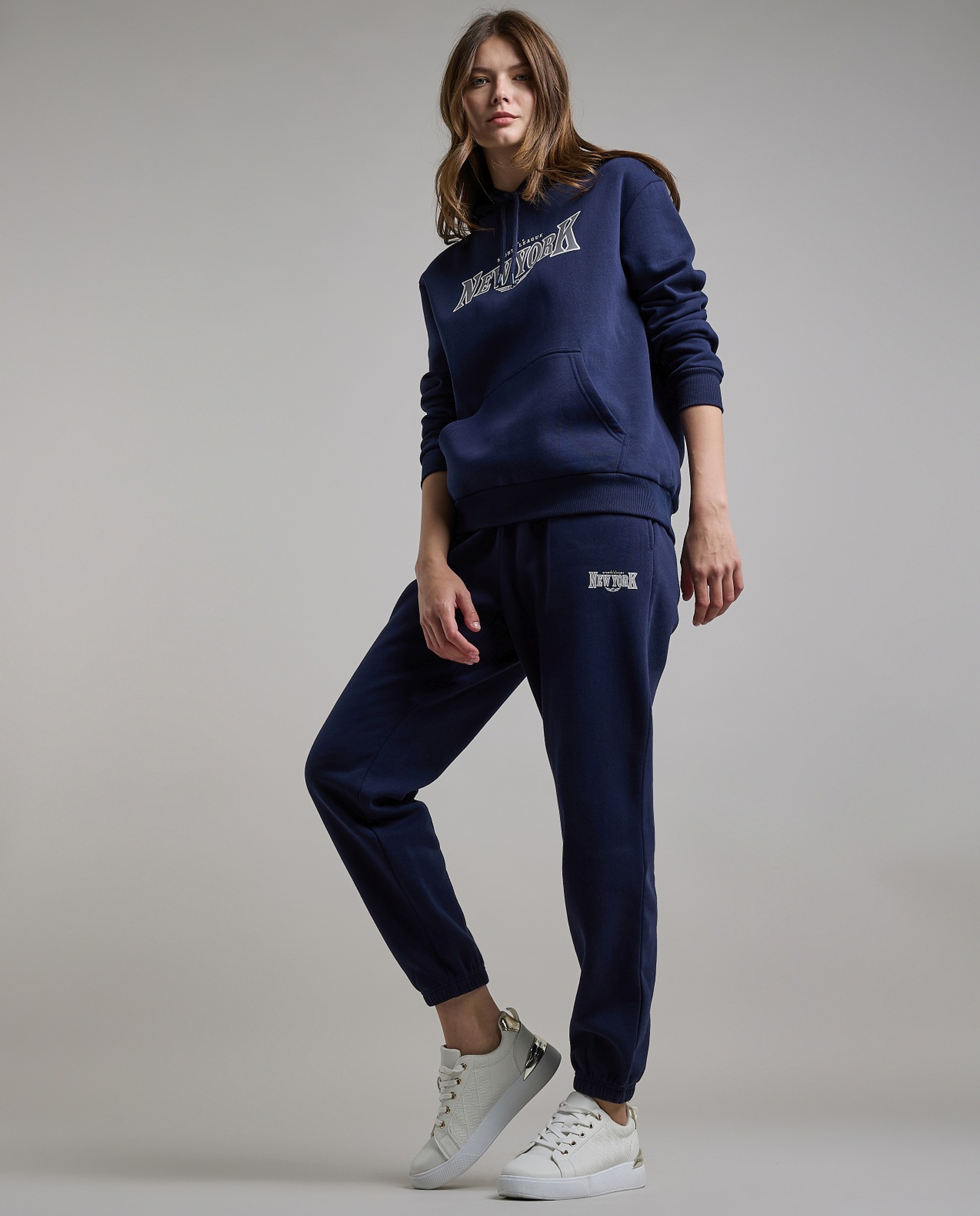 Print Detail Joggers with Drawstring Waist