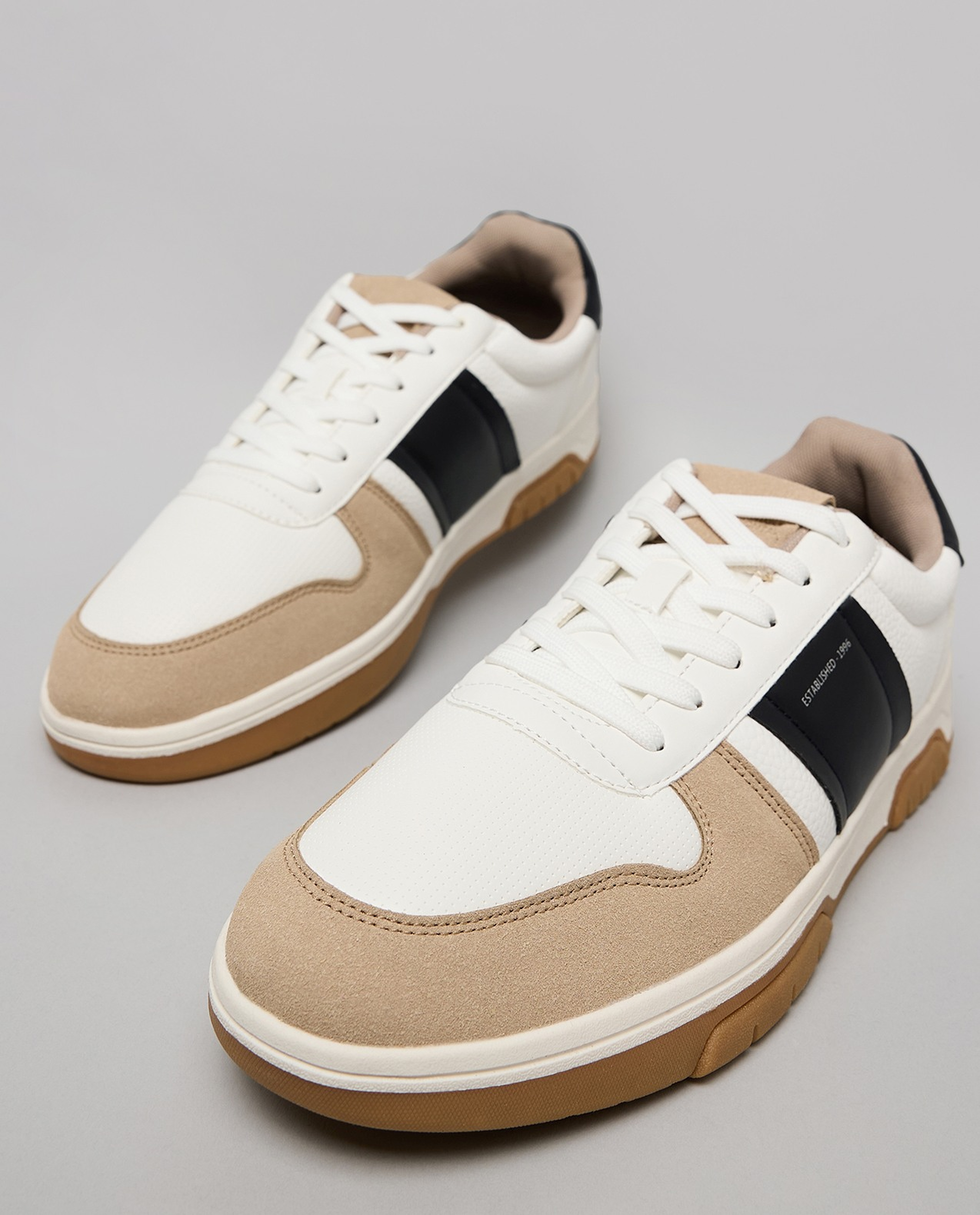 Color Block Lace Up Sneakers