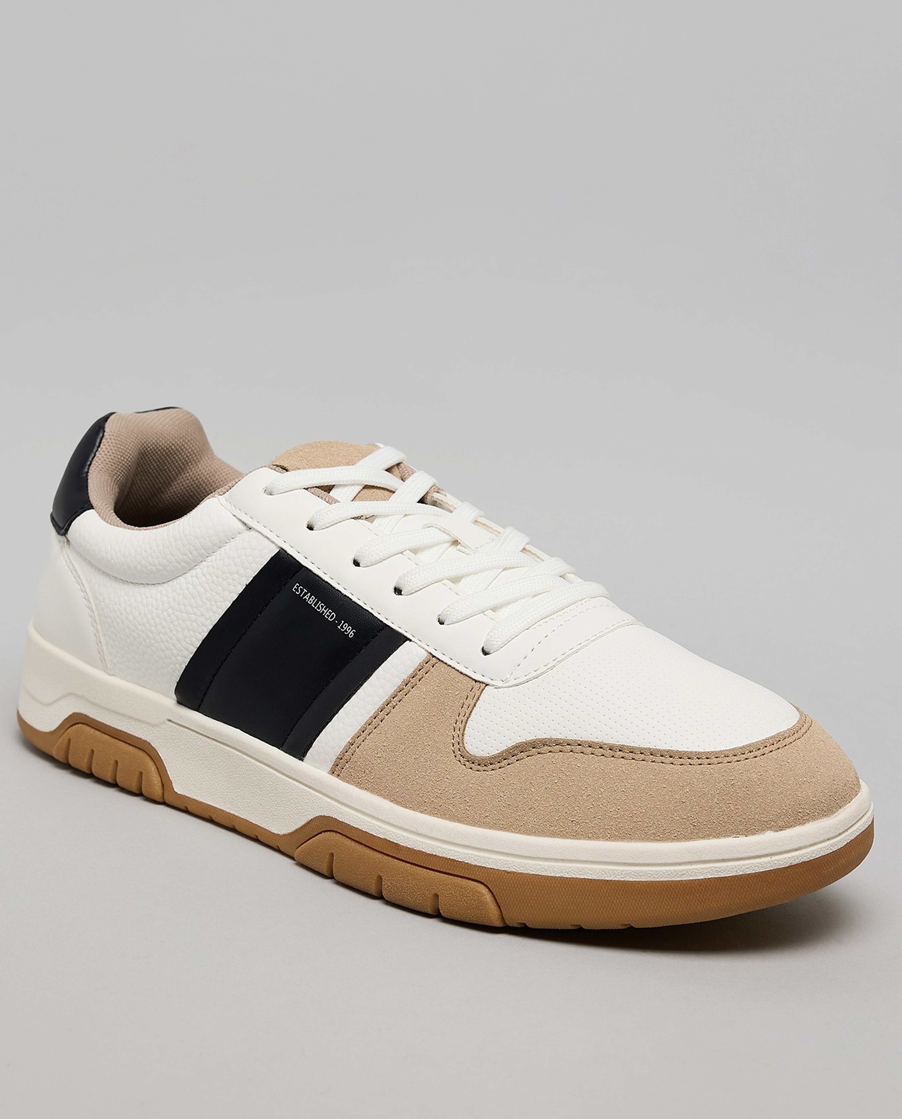 Color Block Lace Up Sneakers