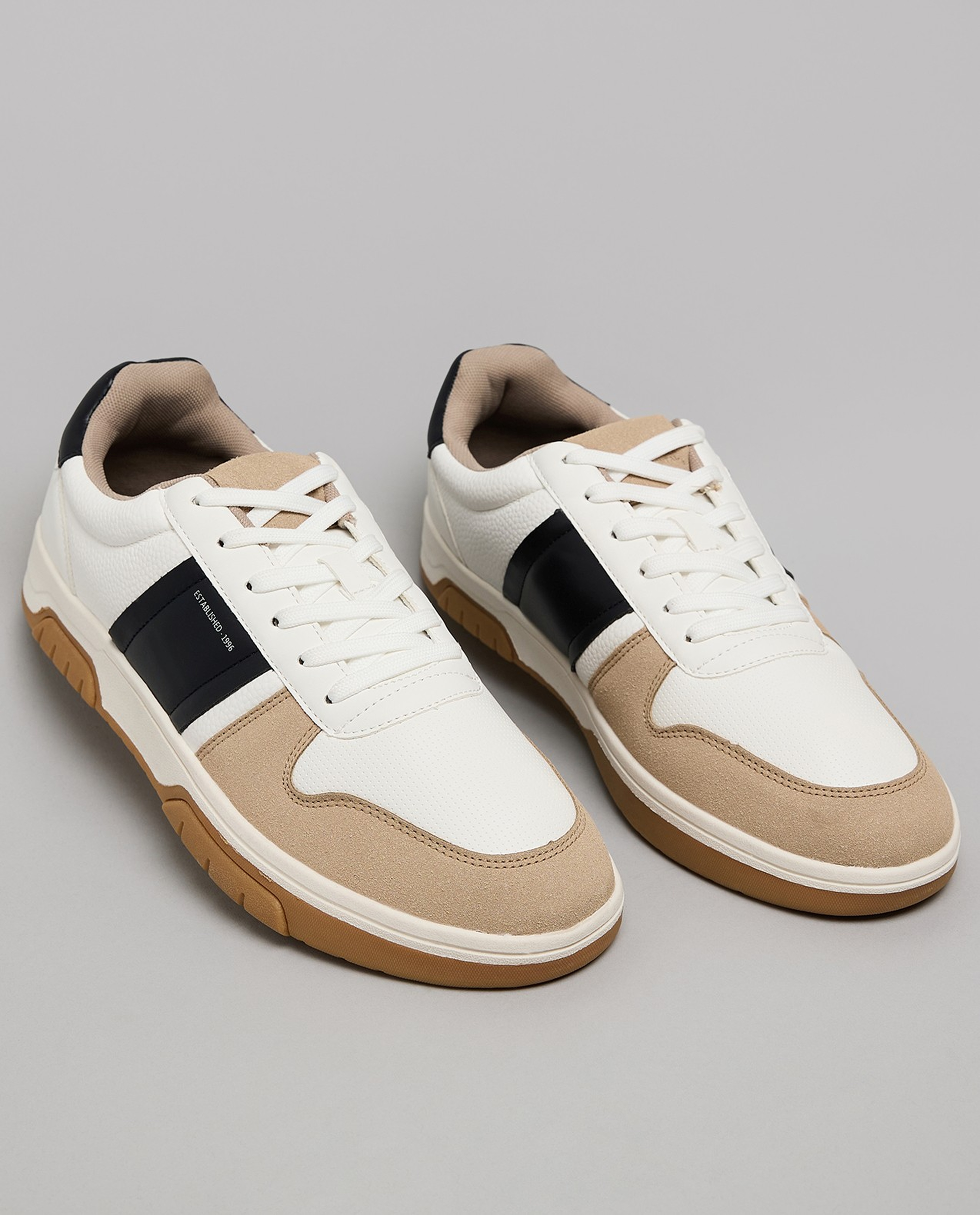 Color Block Lace Up Sneakers