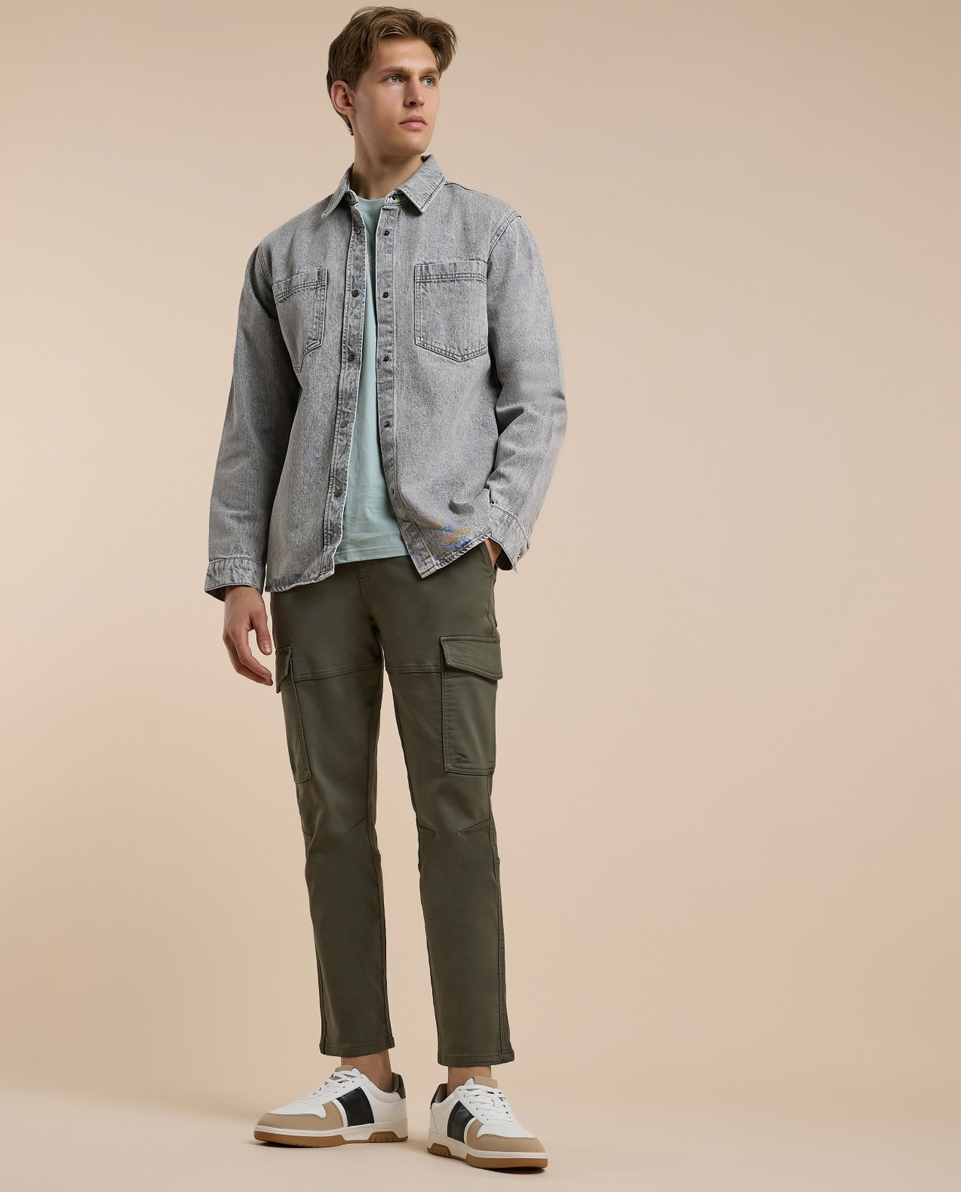 Color Block Lace Up Sneakers