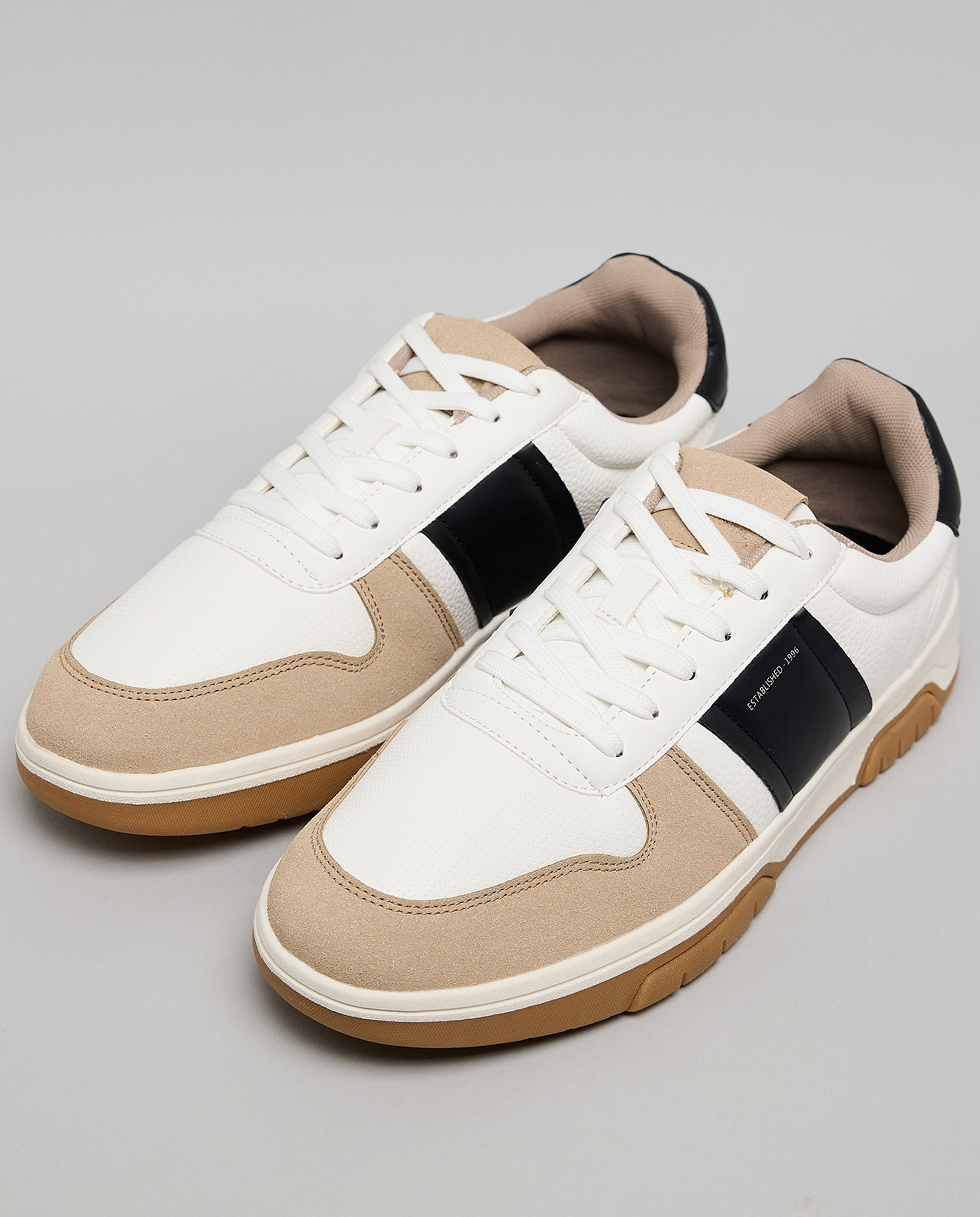 Color Block Lace Up Sneakers