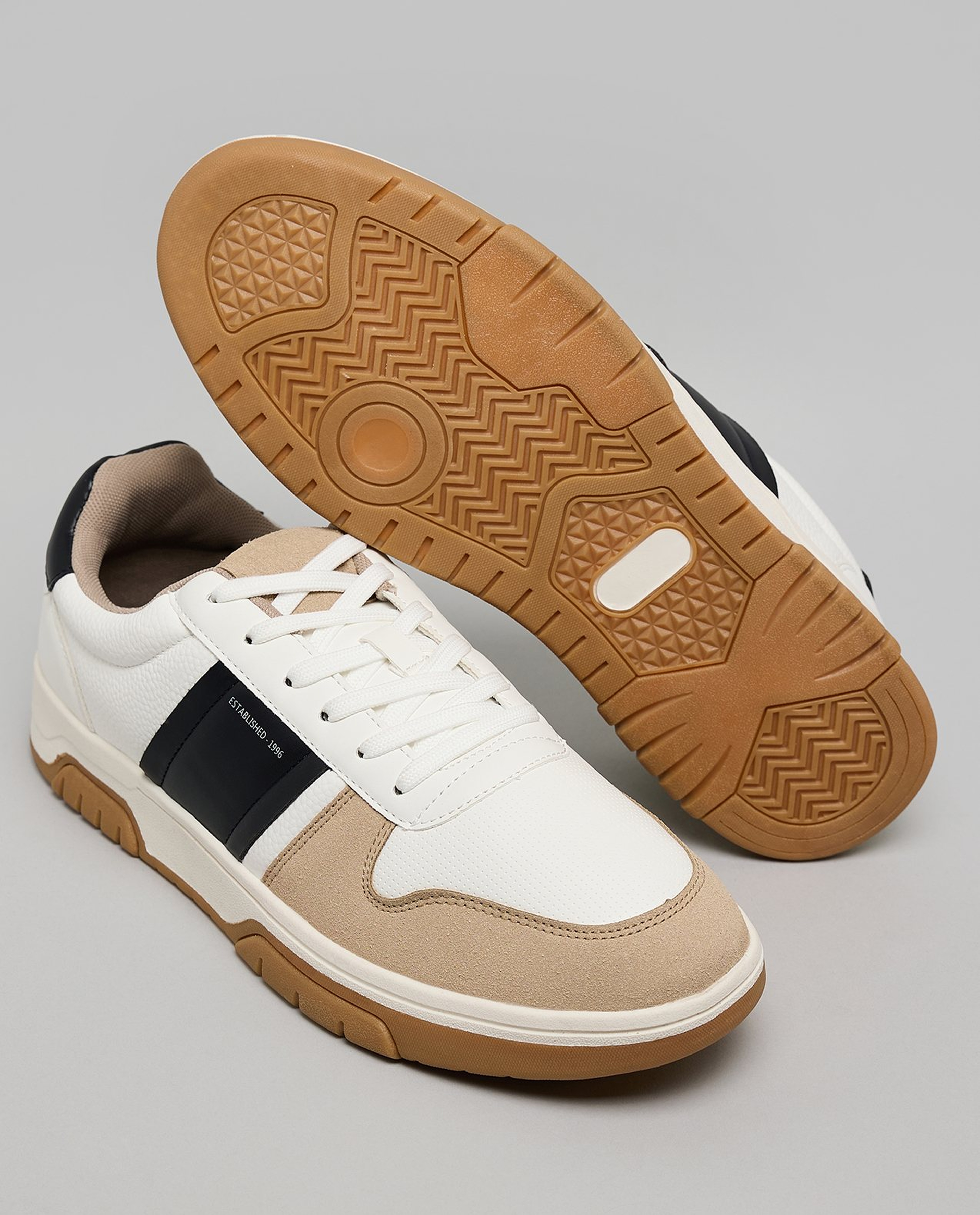 Color Block Lace Up Sneakers