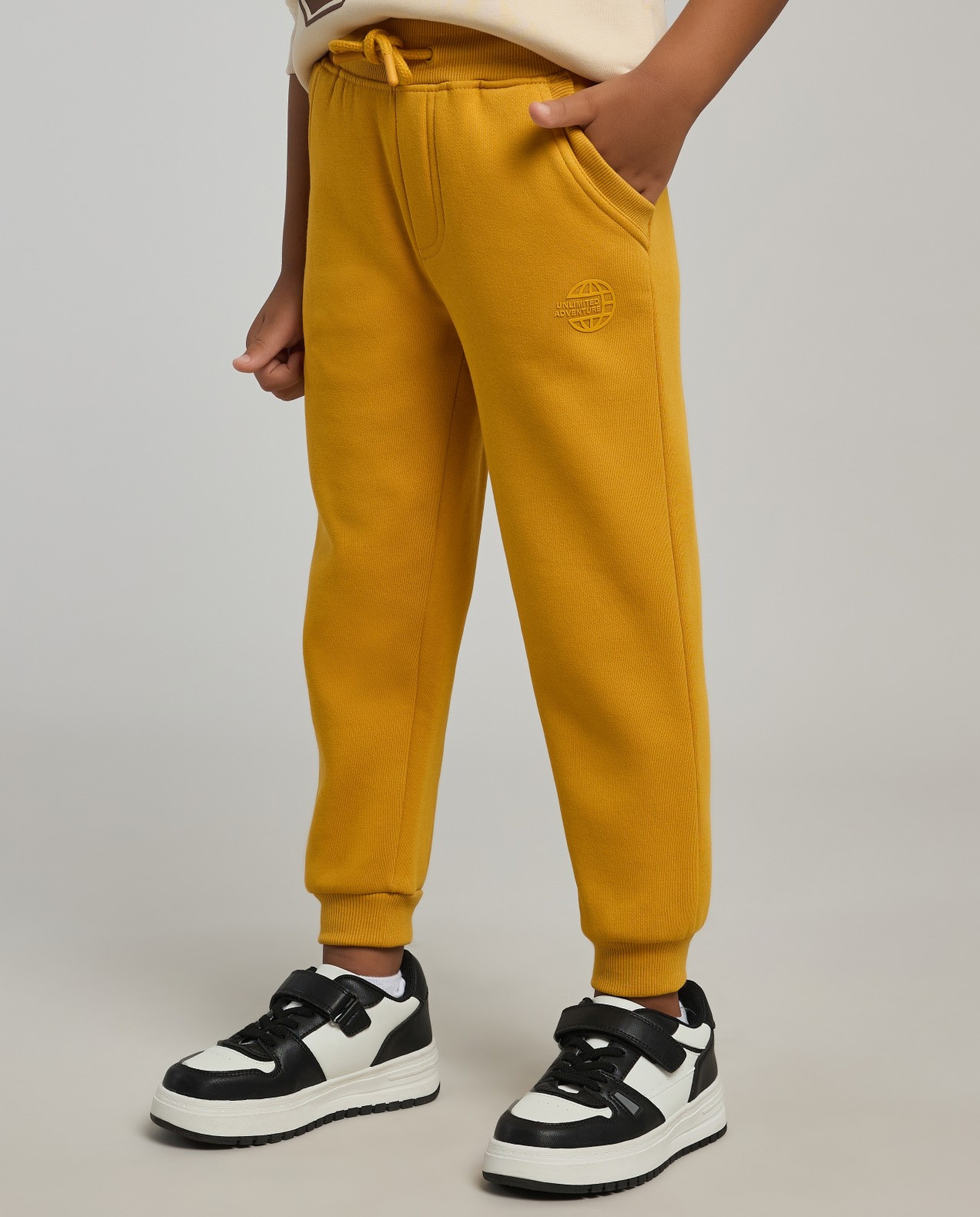 Print Detail Joggers with Drawstring Waist