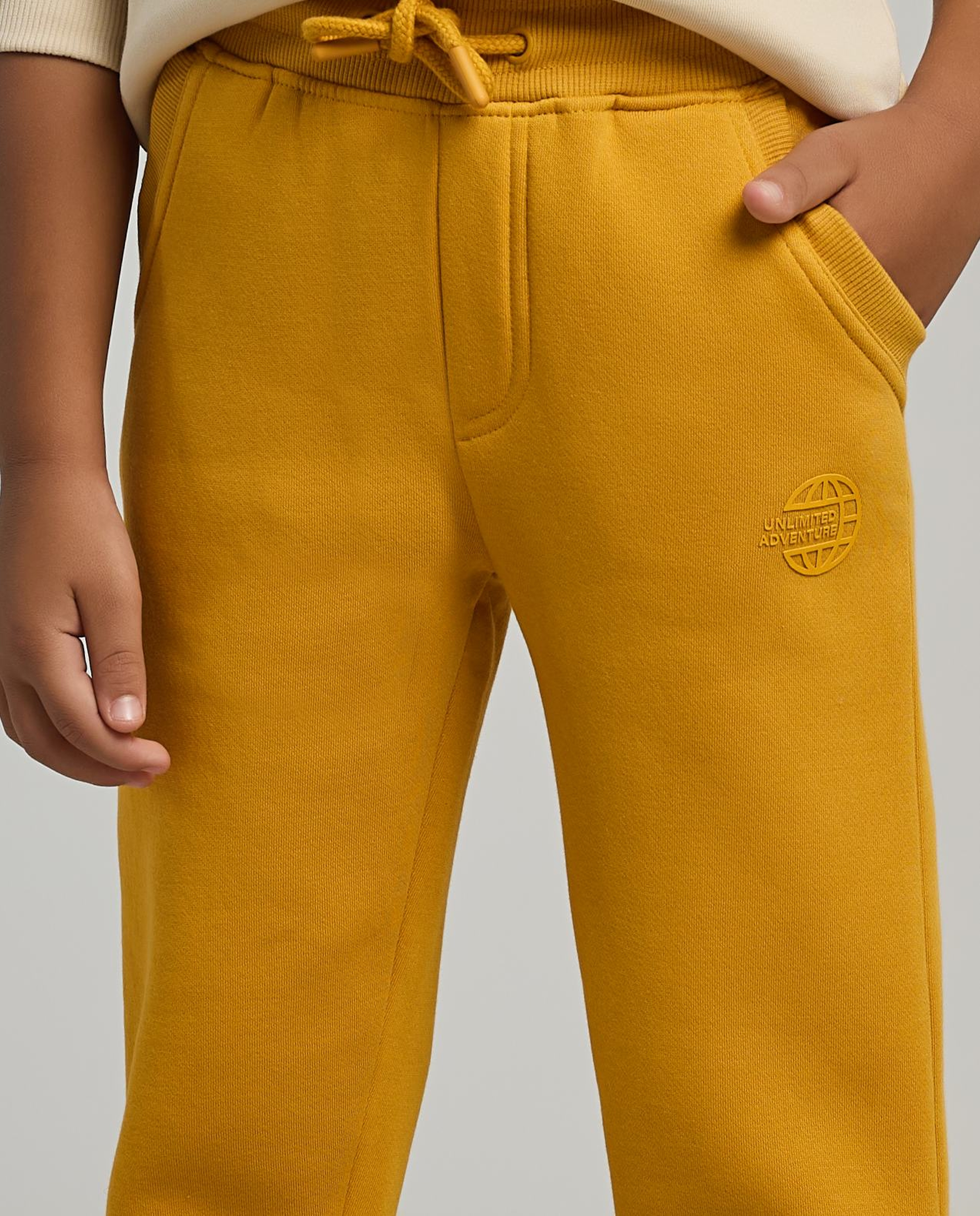 Print Detail Joggers with Drawstring Waist