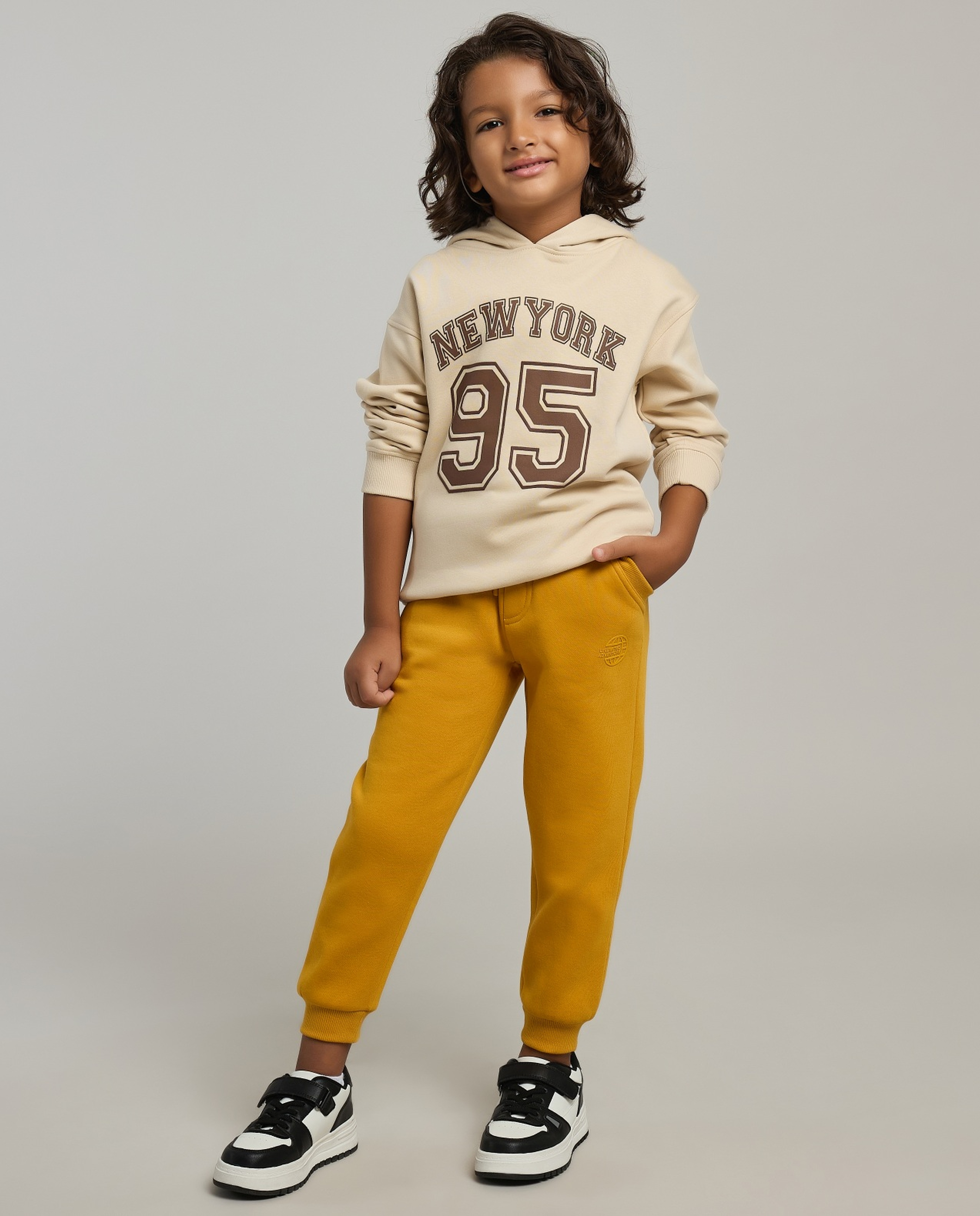 Print Detail Joggers with Drawstring Waist