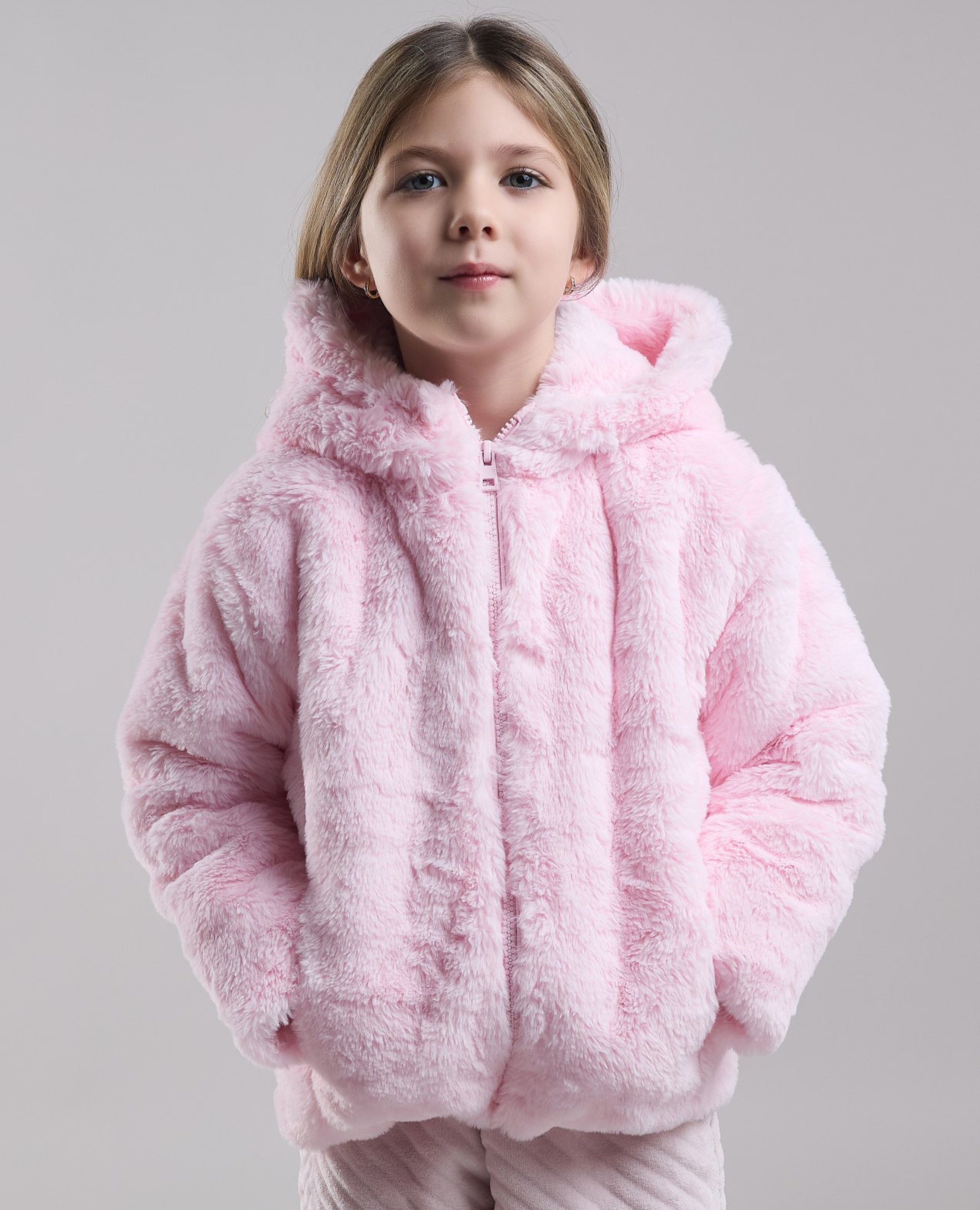 Zippered Long Sleeves Hooded Jacket