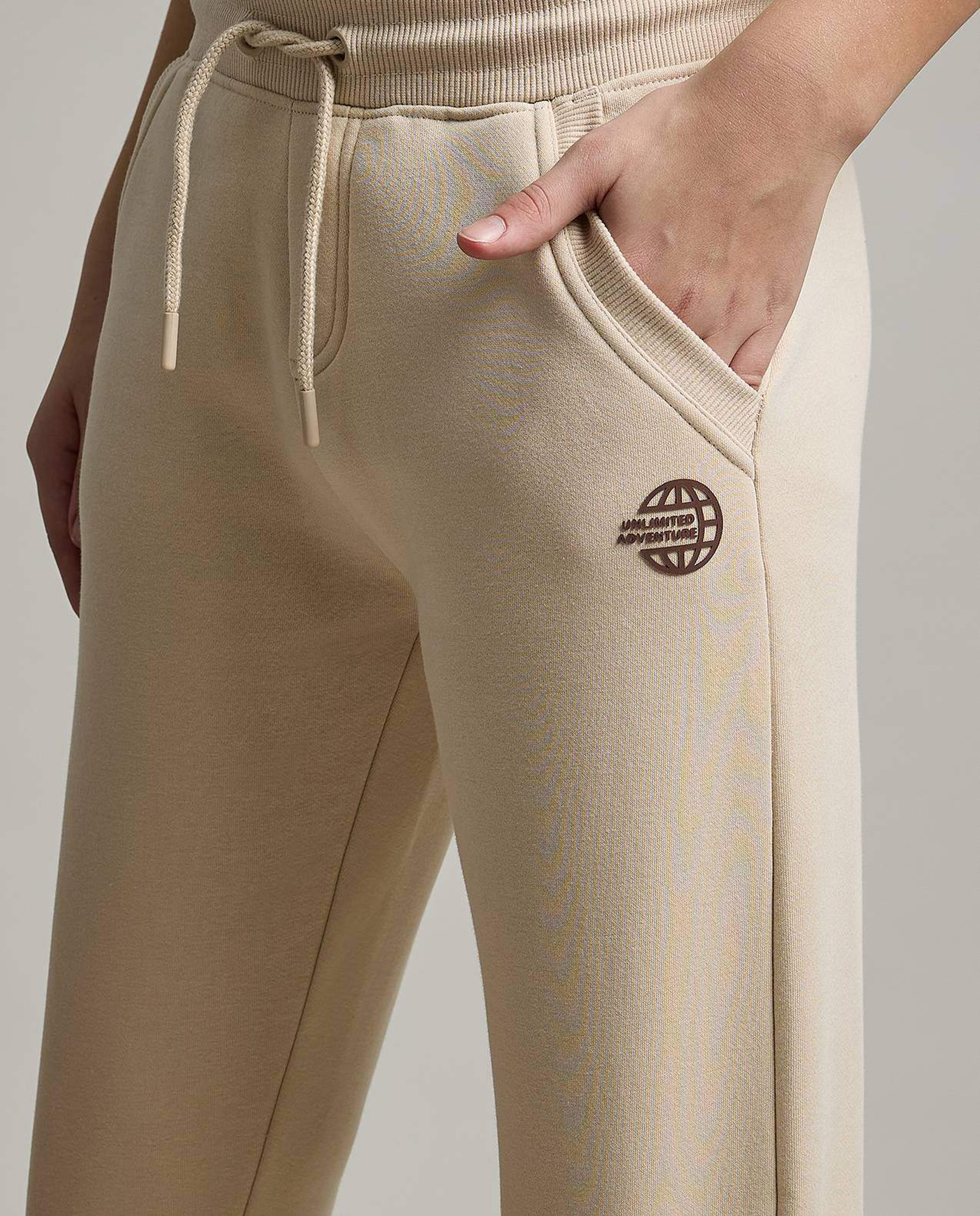 Solid Joggers with Drawstring Waist