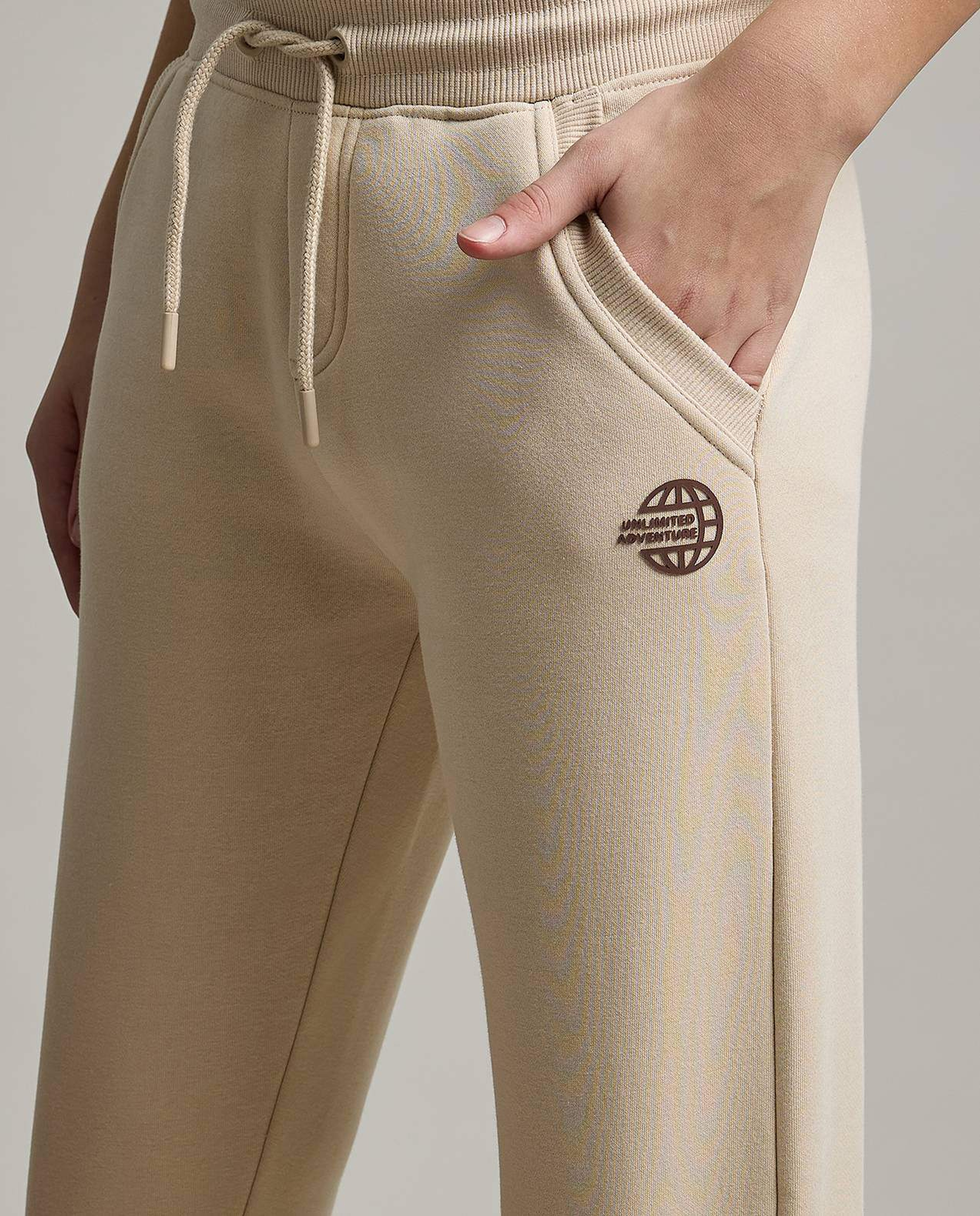 Solid Joggers with Drawstring Waist