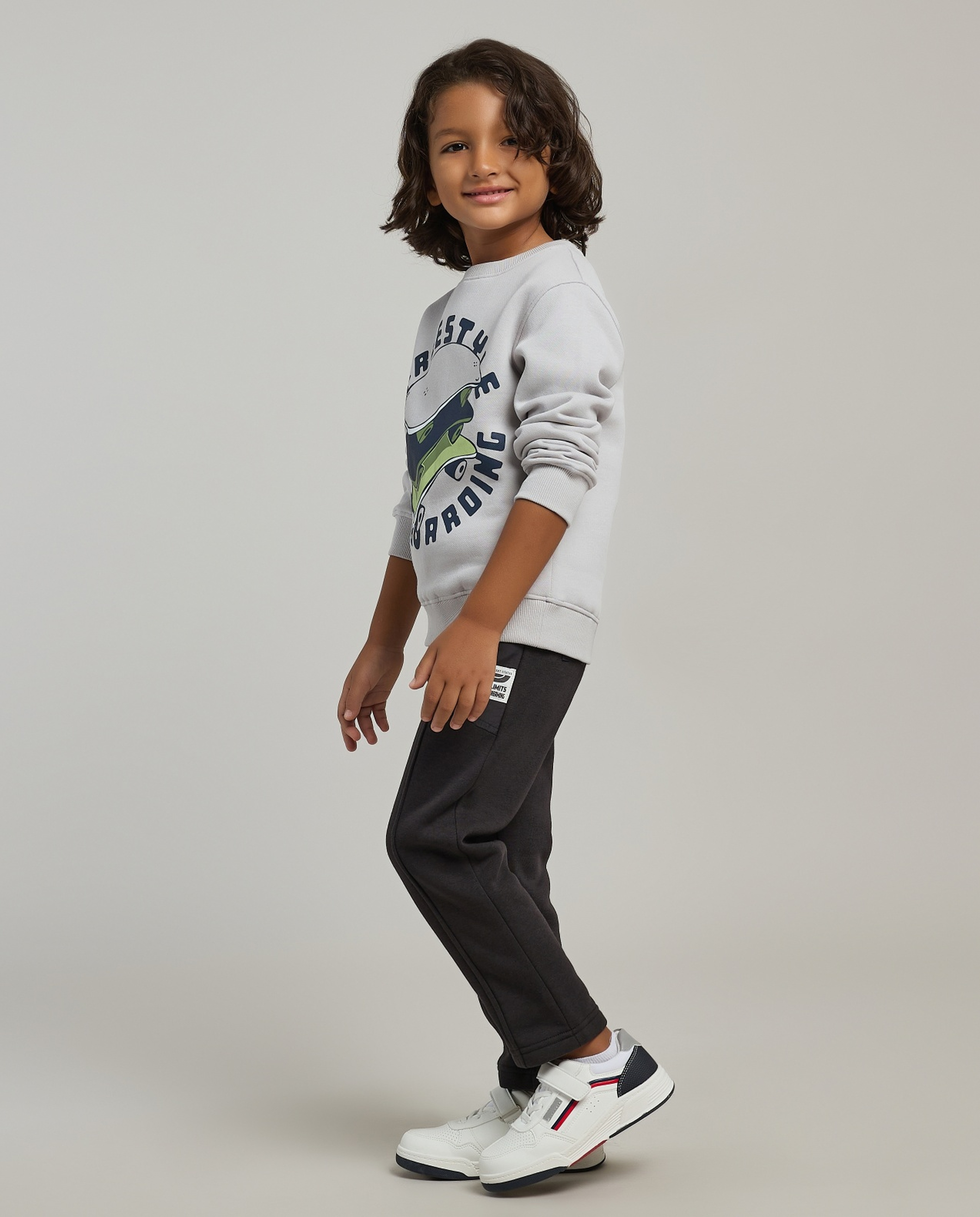 Badge Detail Joggers with Drawstring Waist