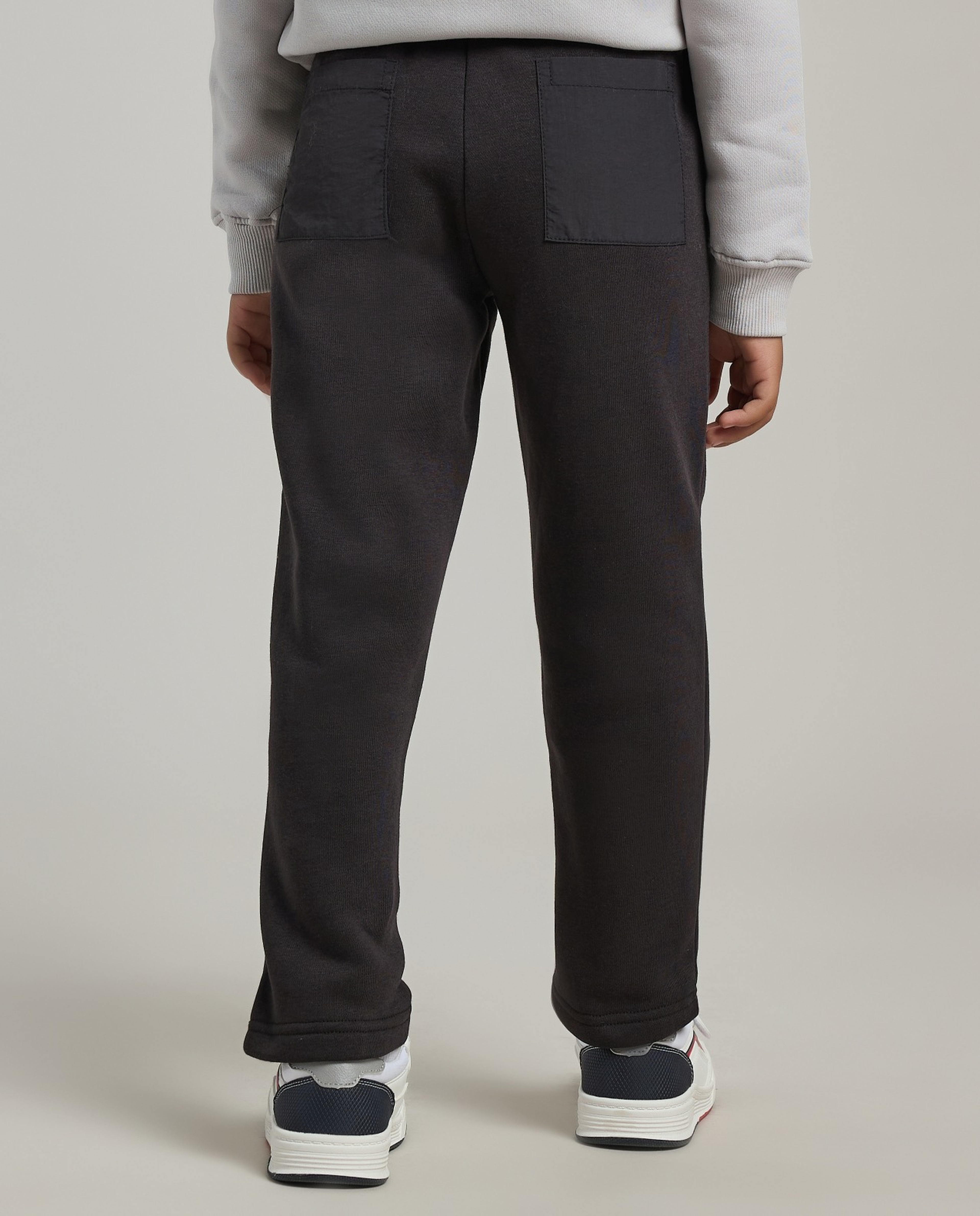 Badge Detail Joggers with Drawstring Waist