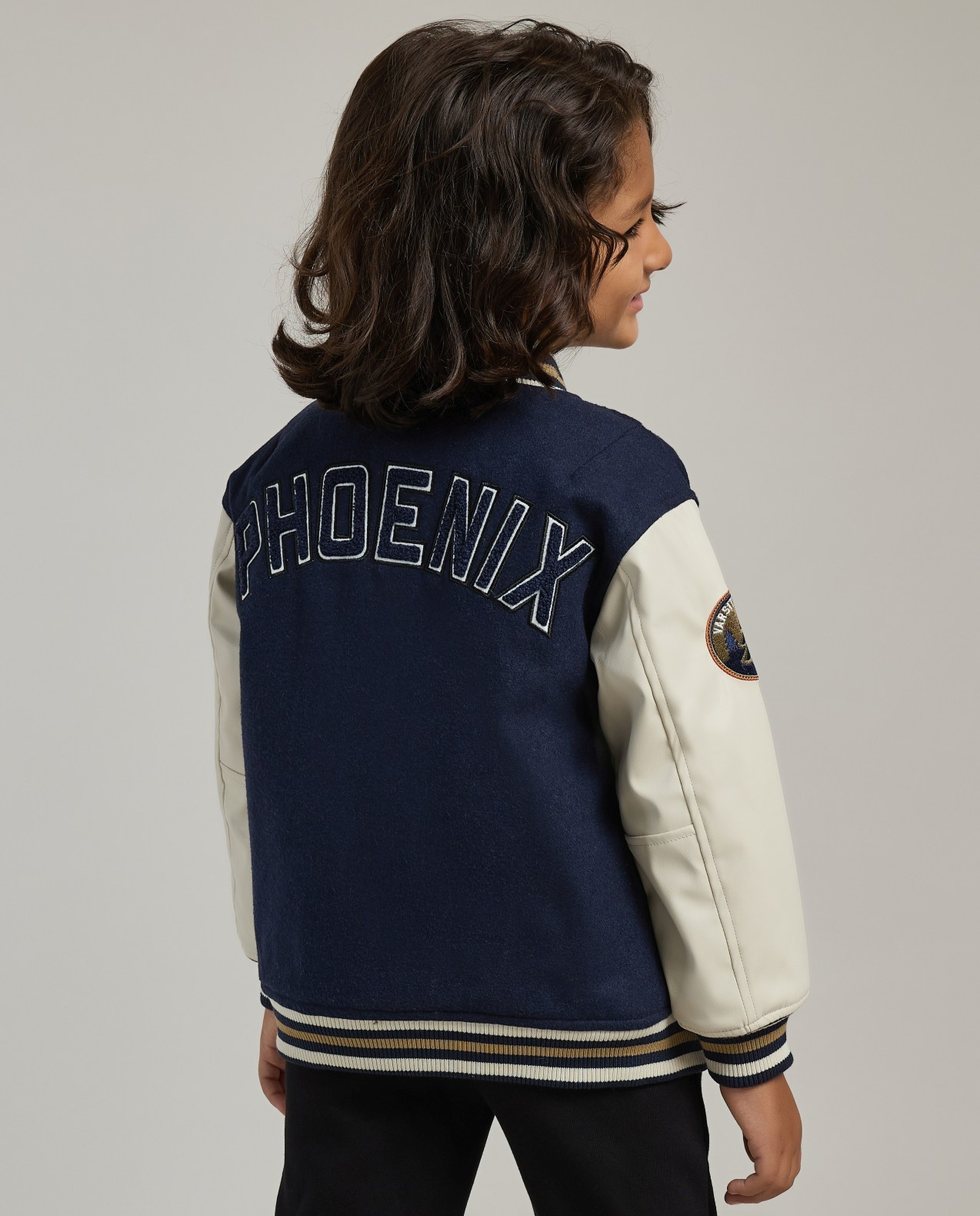 Color Block Bomber Jacket with Button Closure