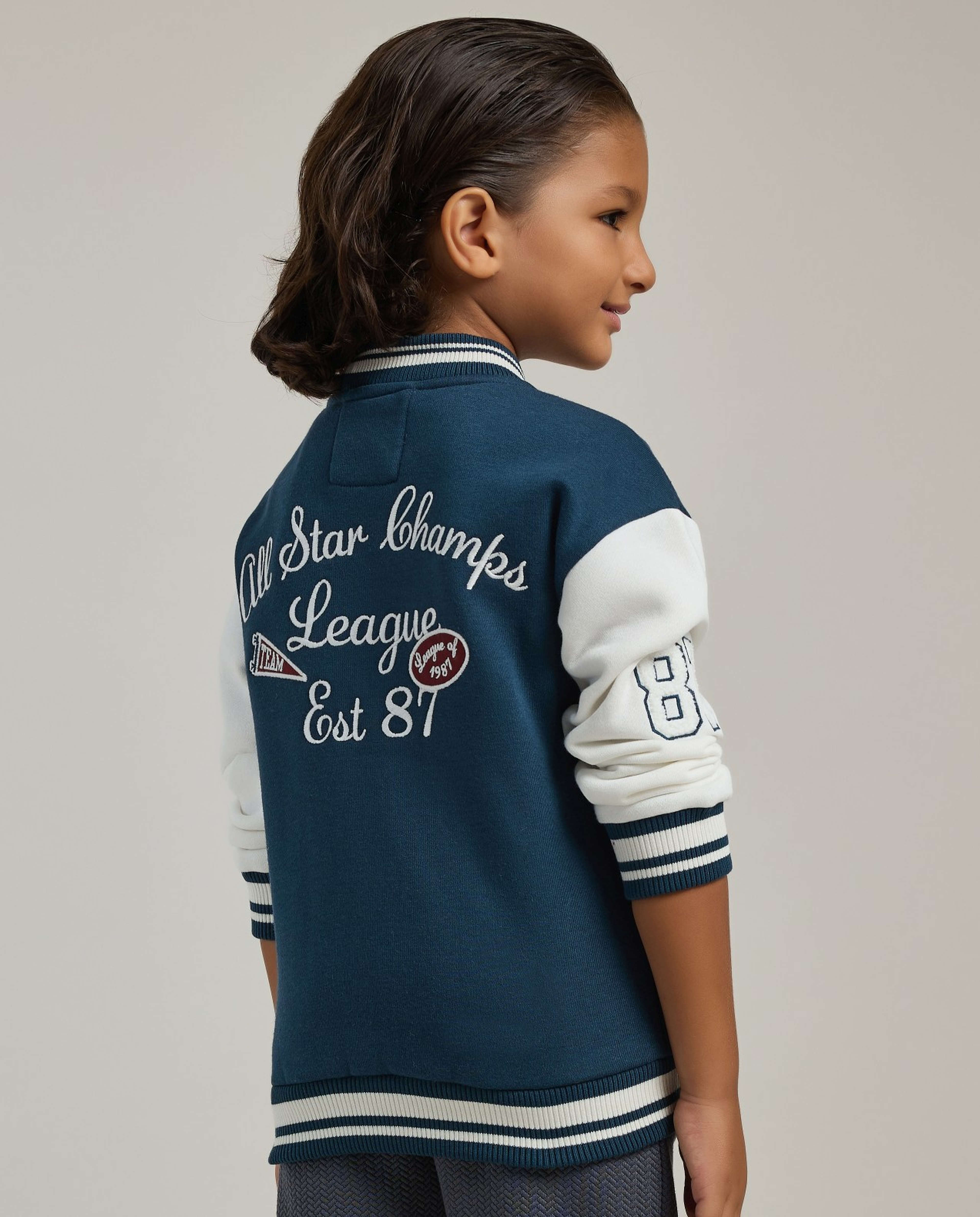 Color Block Bomber Jacket with Button Closure