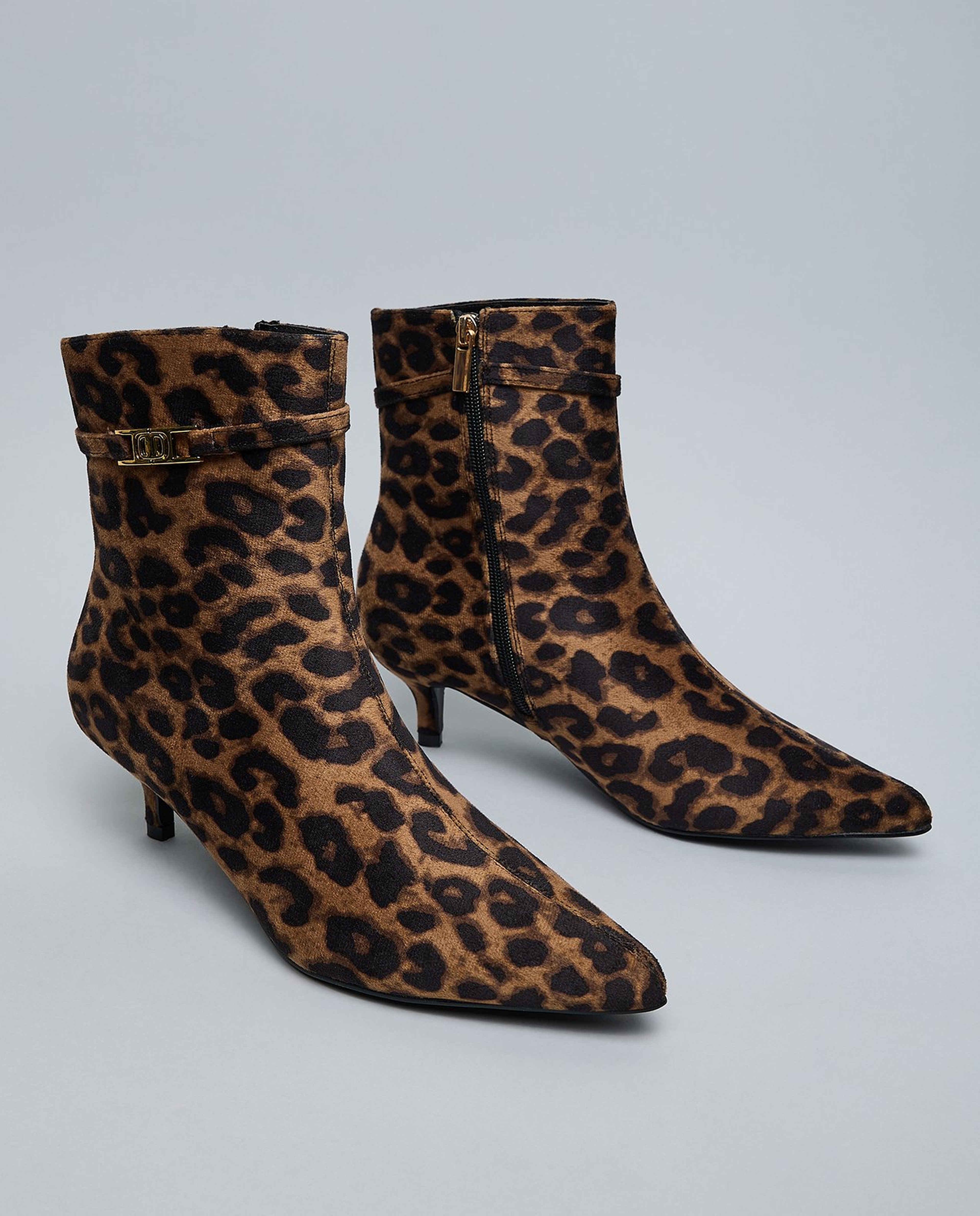 Animal Patterned Ankle Boots