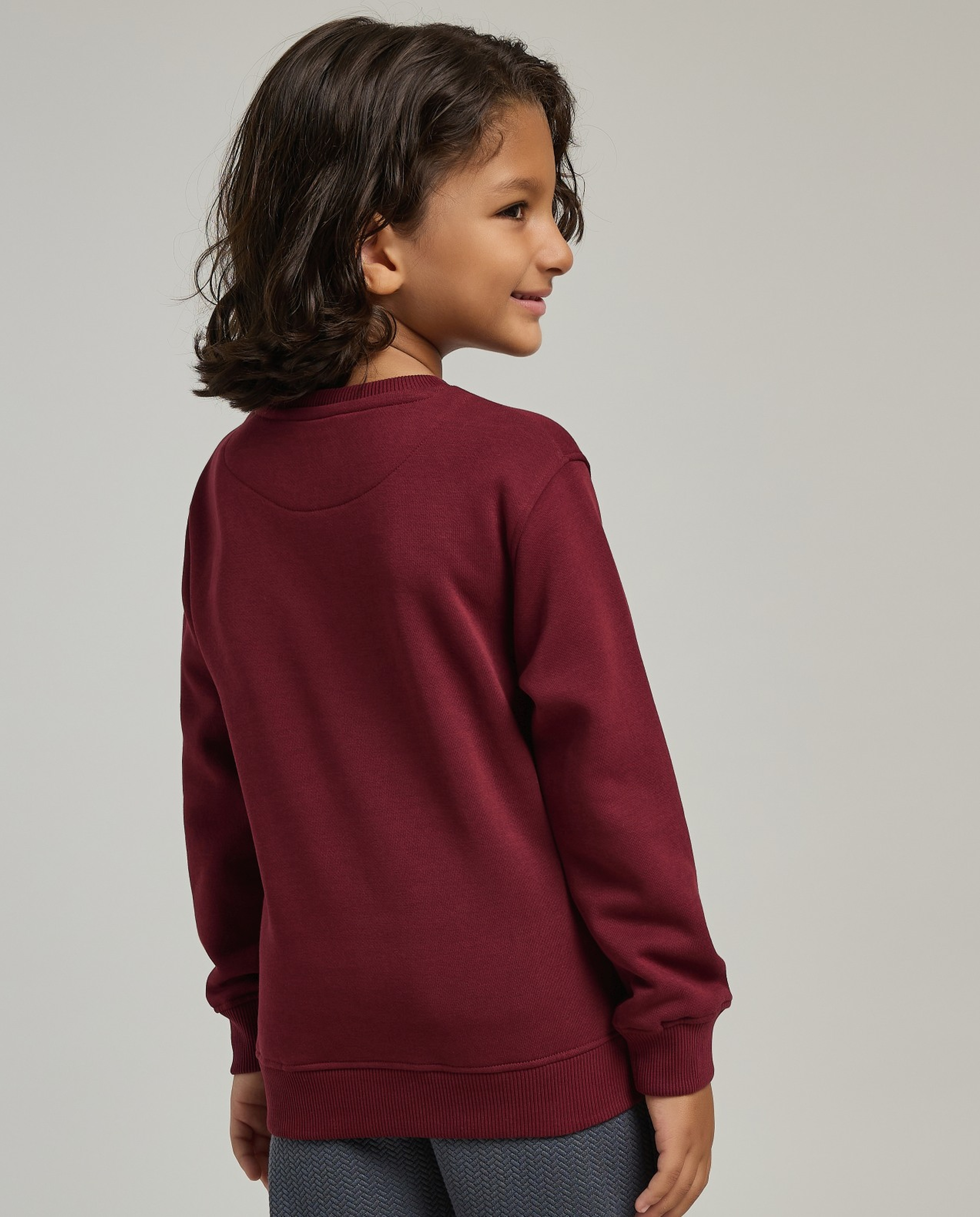 Printed Sweatshirt with Crew Neck and Long Sleeves