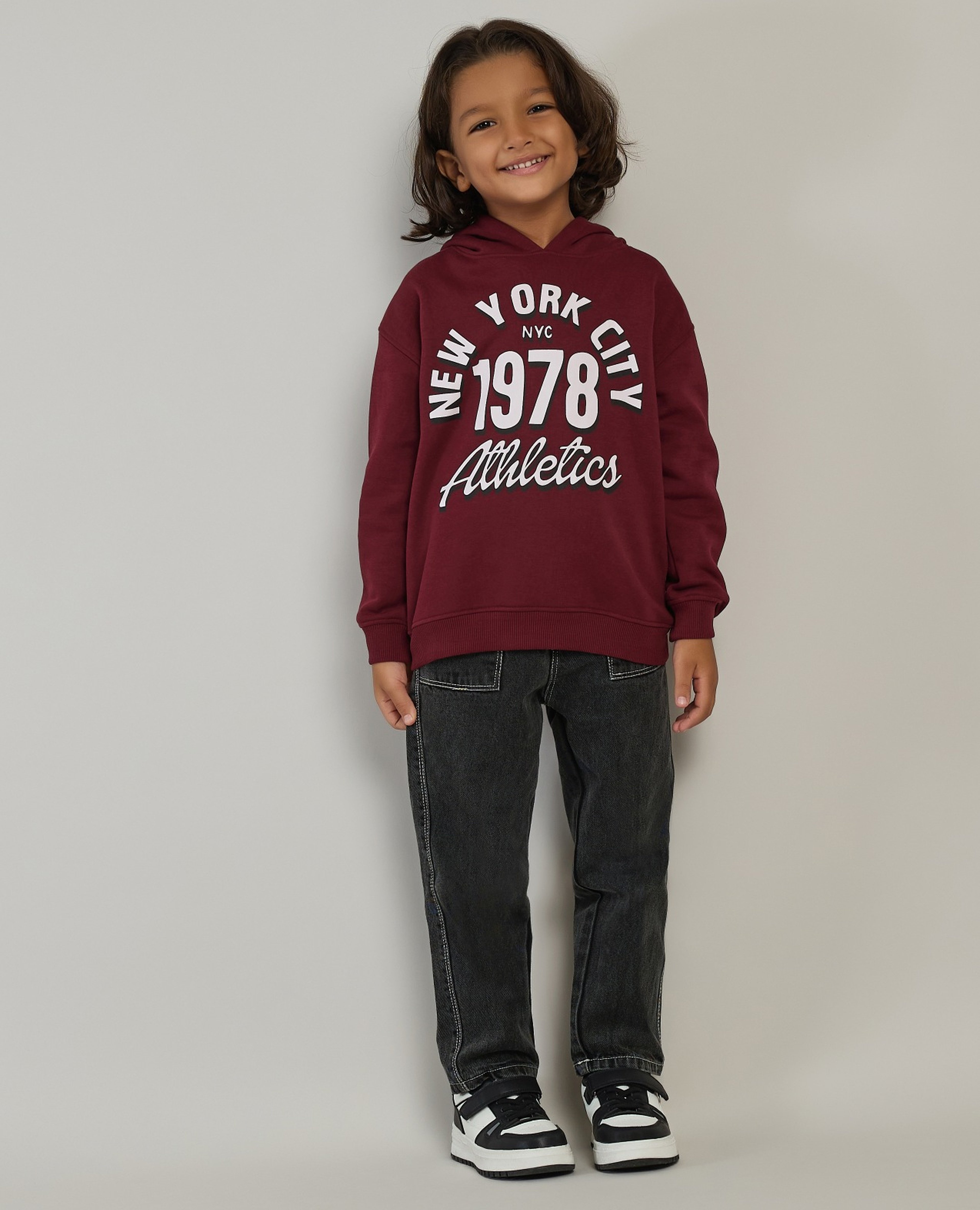 Printed Sweatshirt with Crew Neck and Long Sleeves