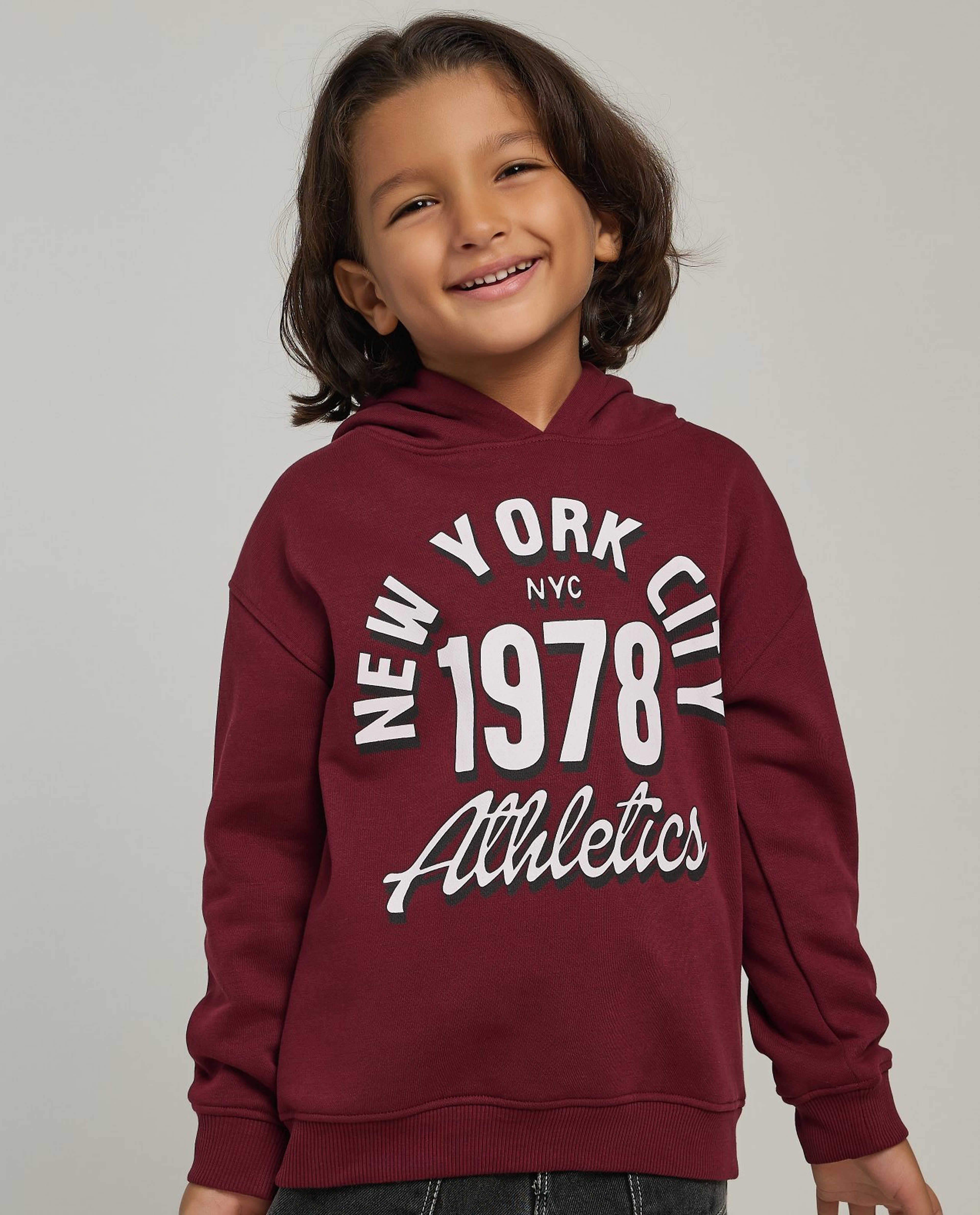 Printed Sweatshirt with Crew Neck and Long Sleeves