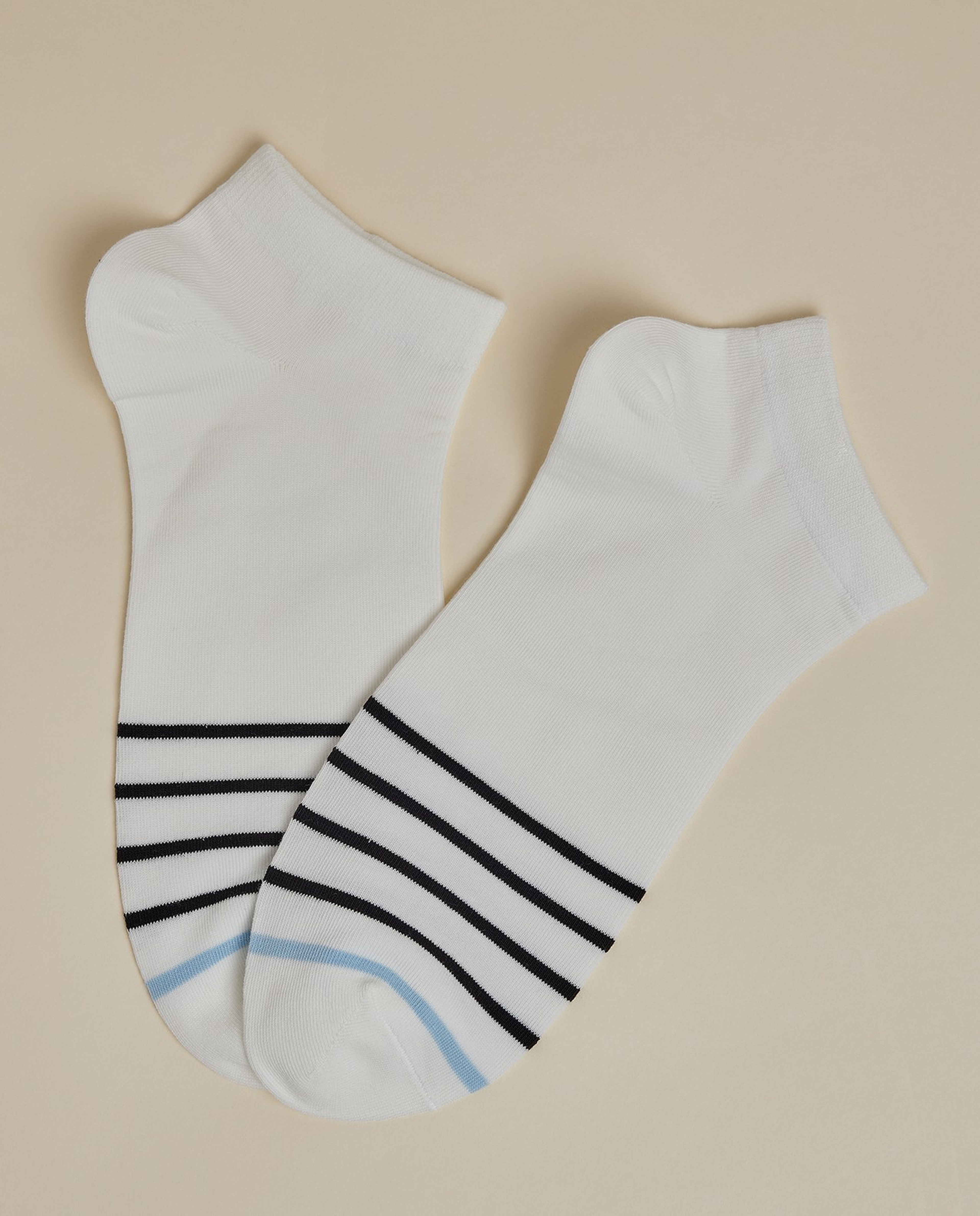 3 Pack Striped Ankle Socks