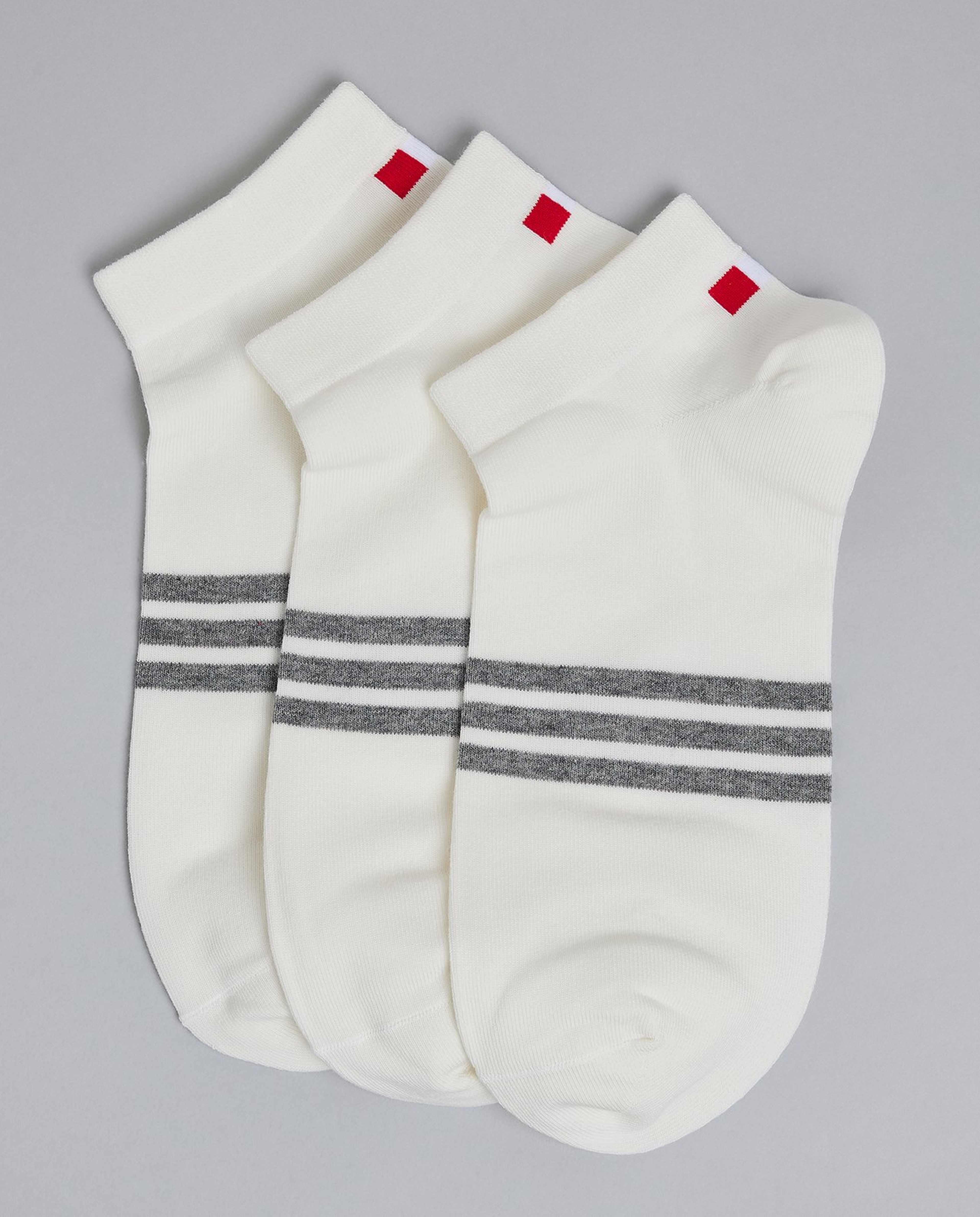 3 Pack Striped Ankle Socks