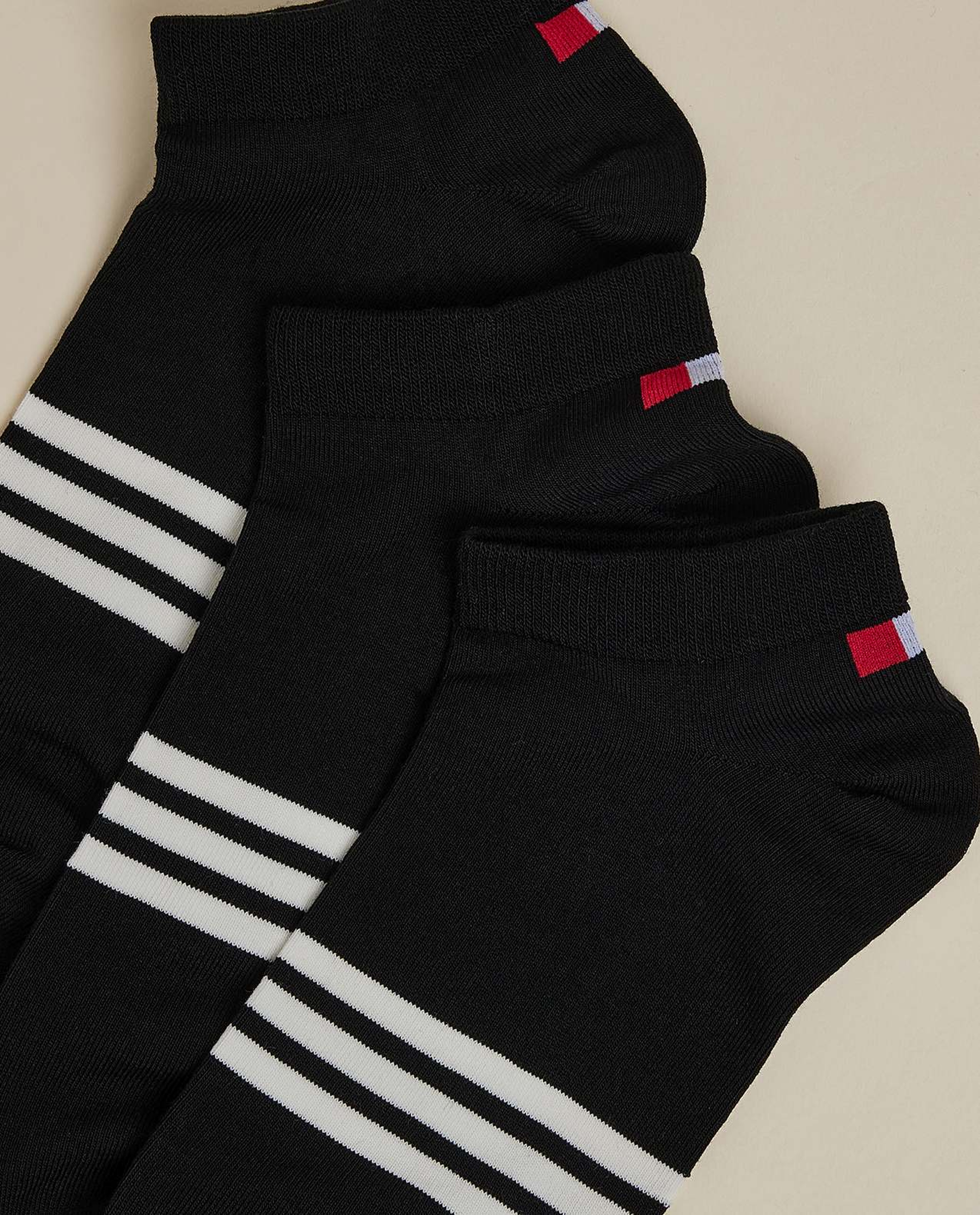 3 Pack Striped Ankle Socks