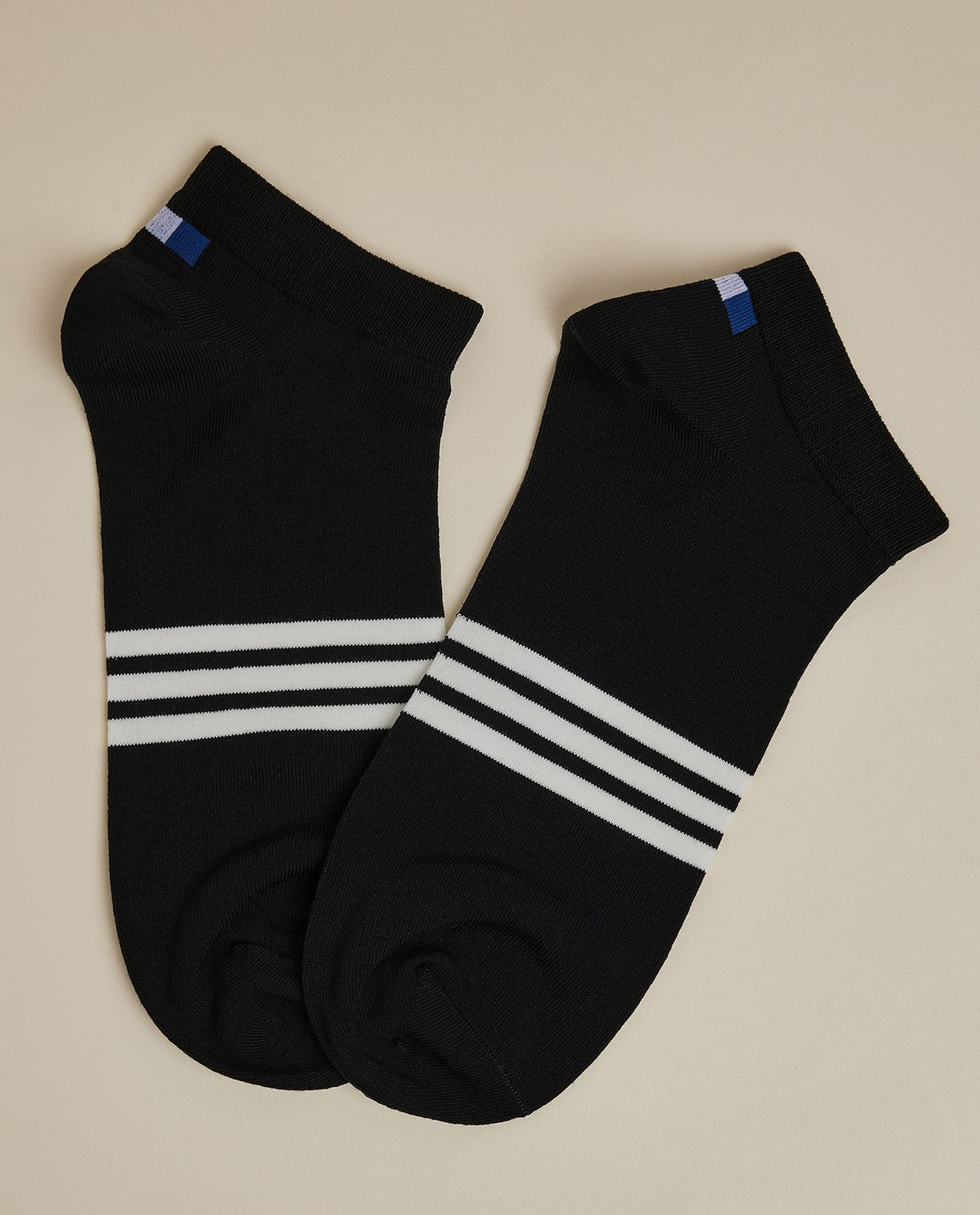 3 Pack Striped Ankle Socks
