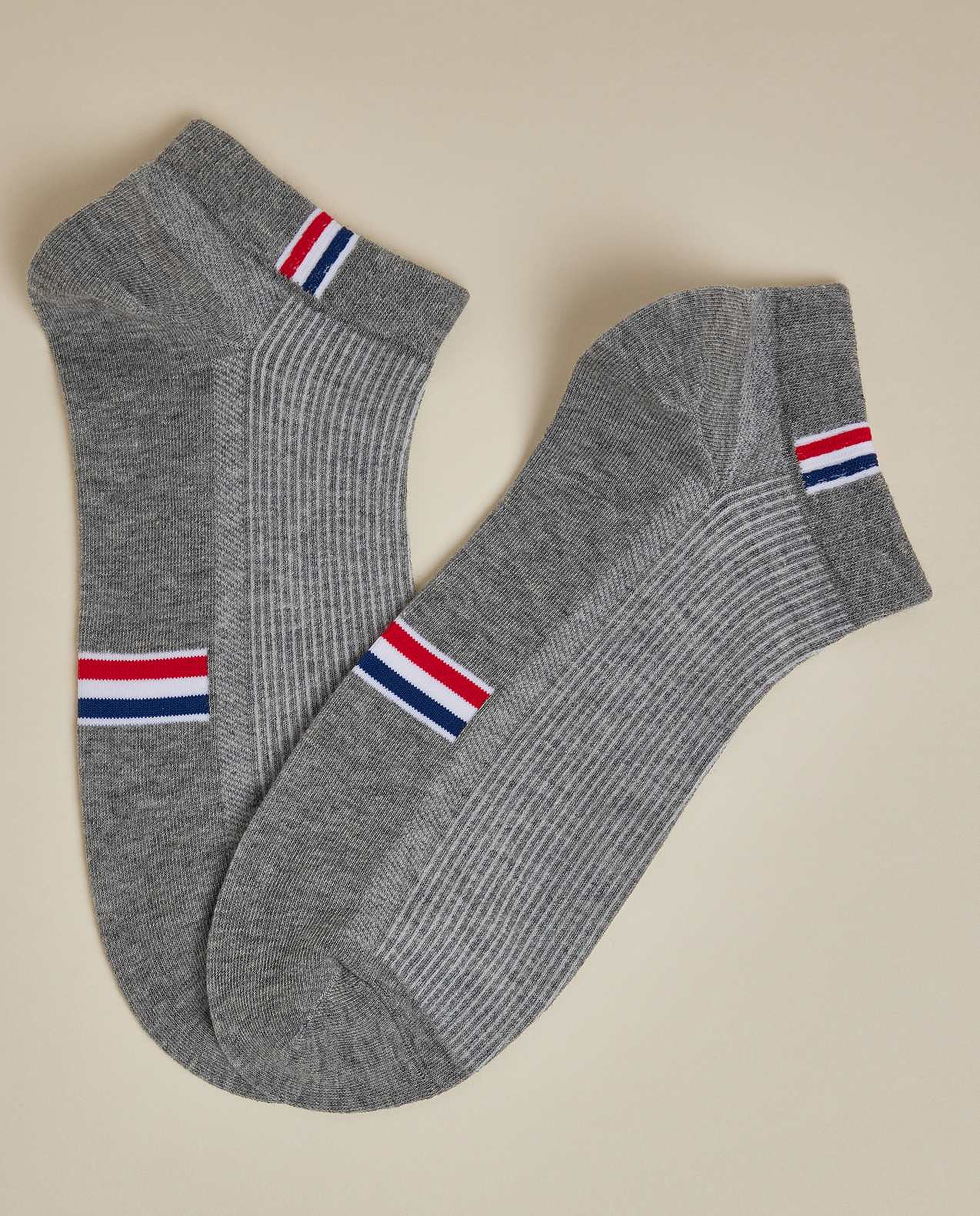 3 Pack Striped Ankle Socks