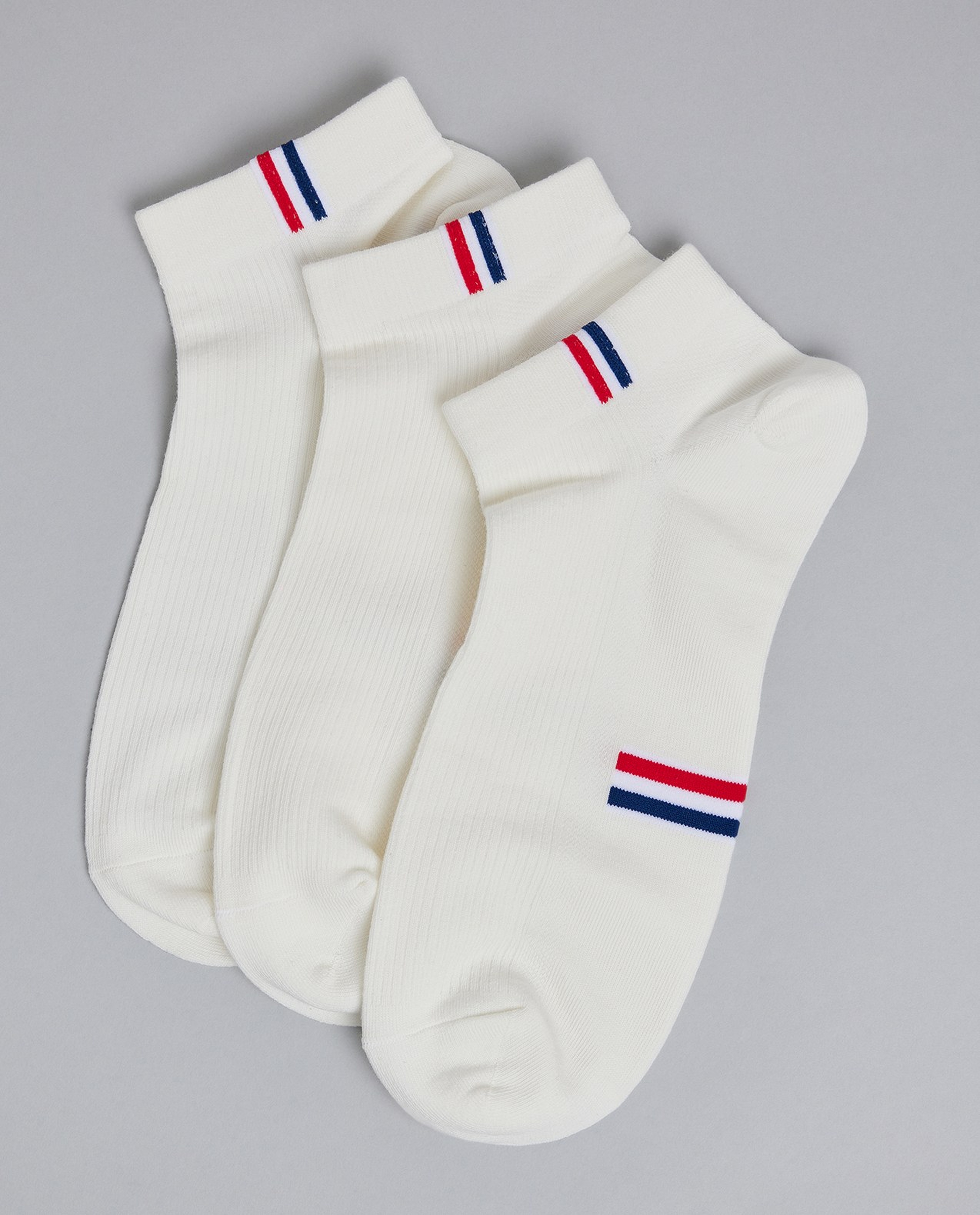 3 Pack Striped Ankle Socks