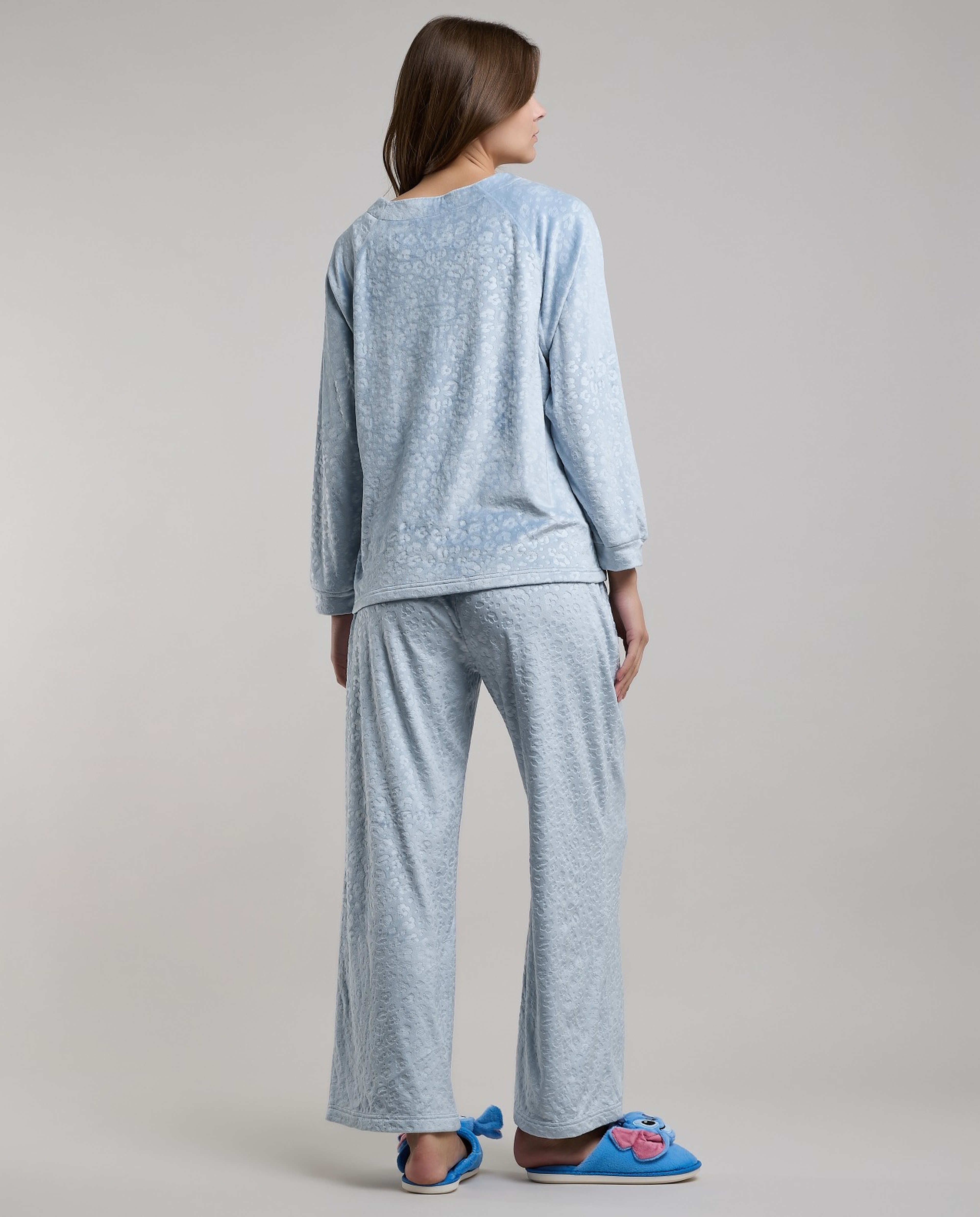 Self Patterned Pyjama Set