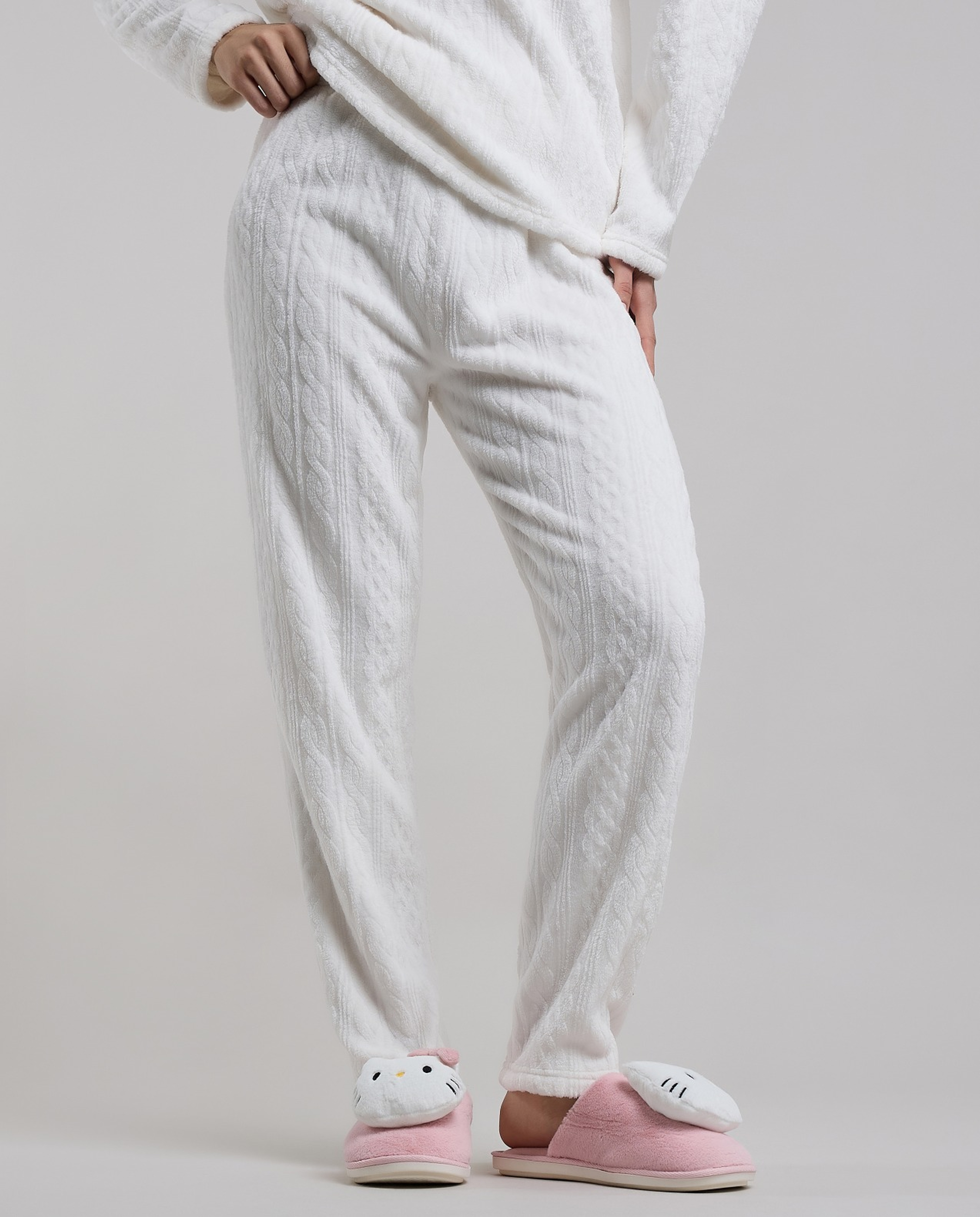 Self Patterned Pyjama Set