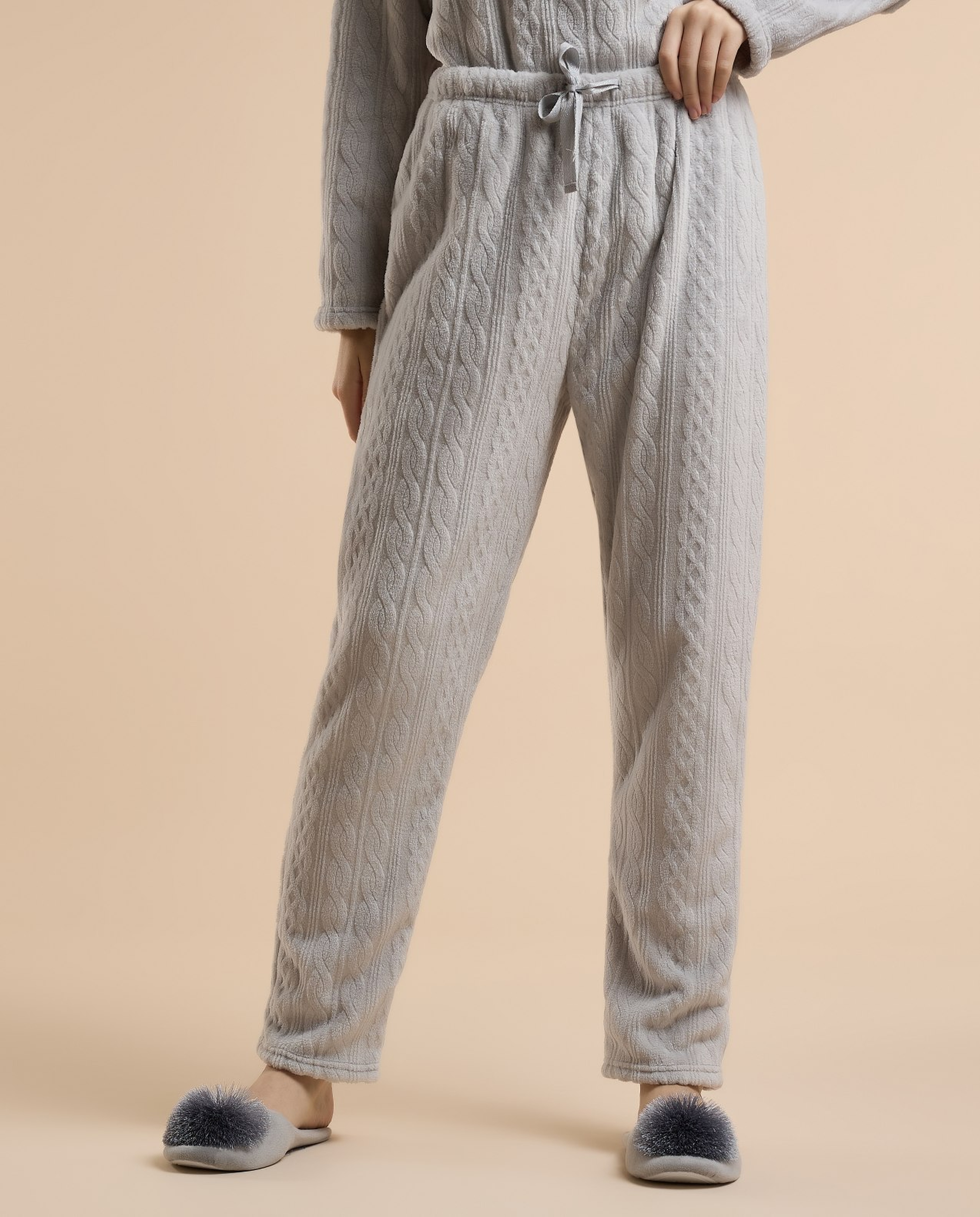 Self Patterned Pyjama Set