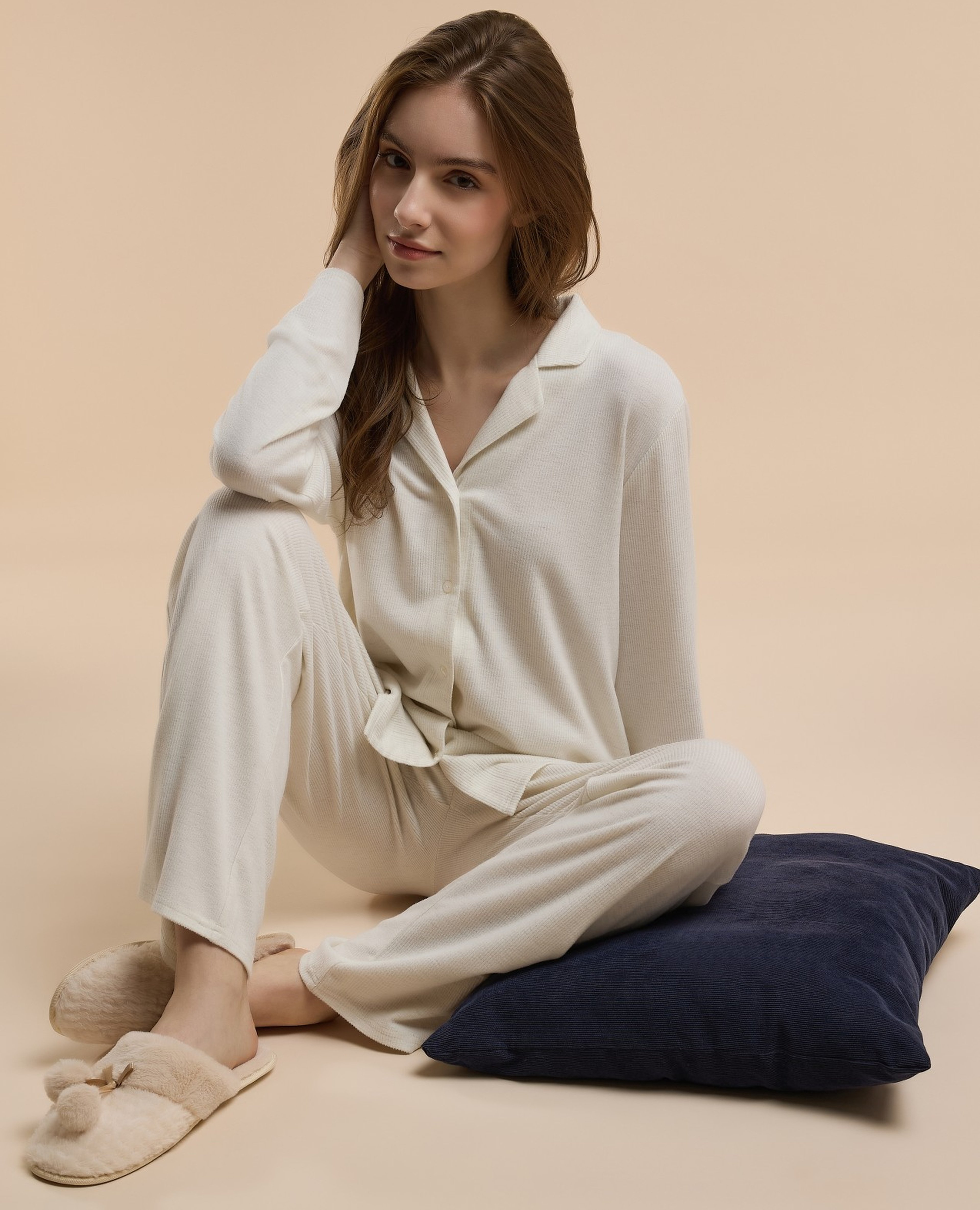 Textured Pyjama Set