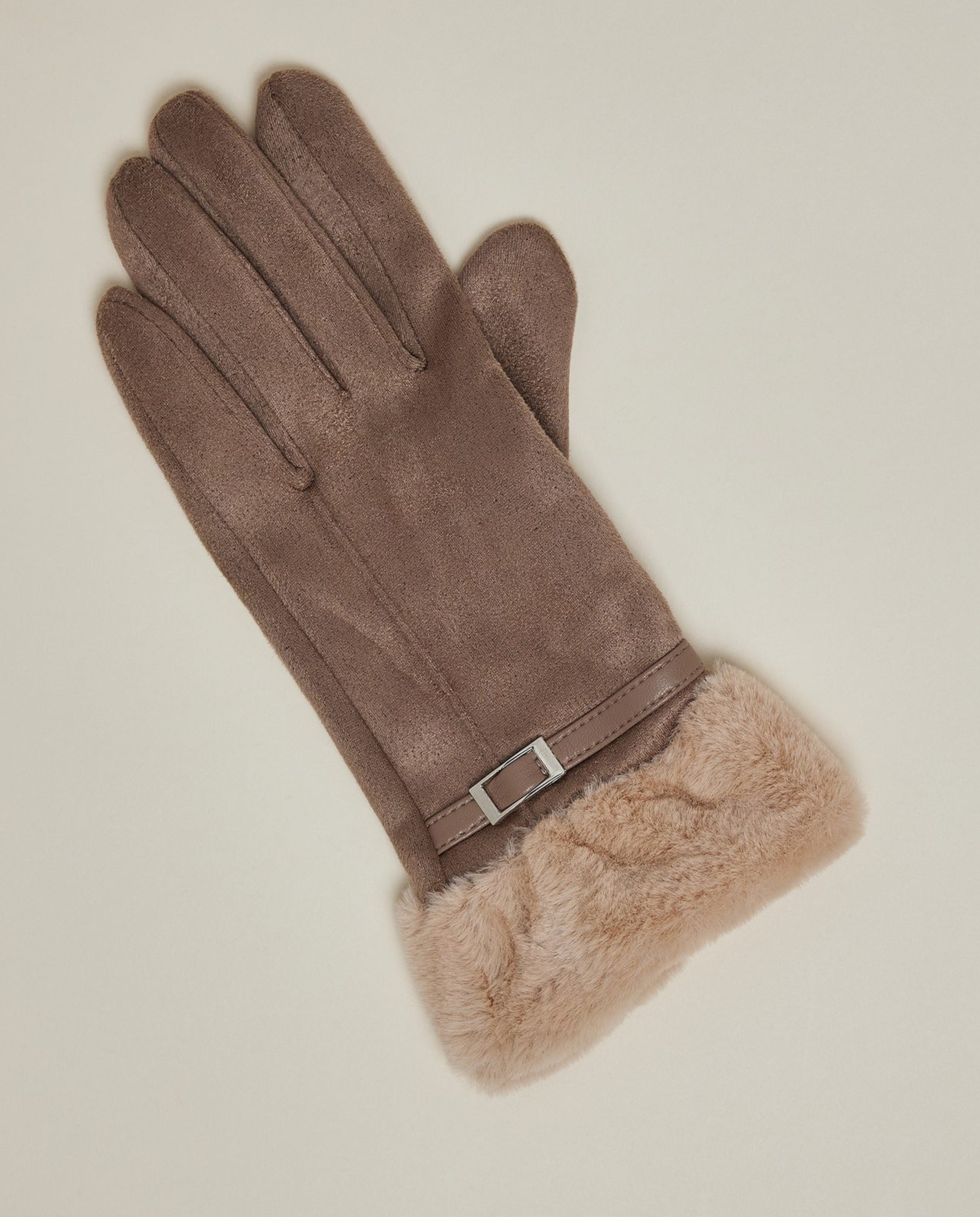 Fur Cuff Winter Gloves