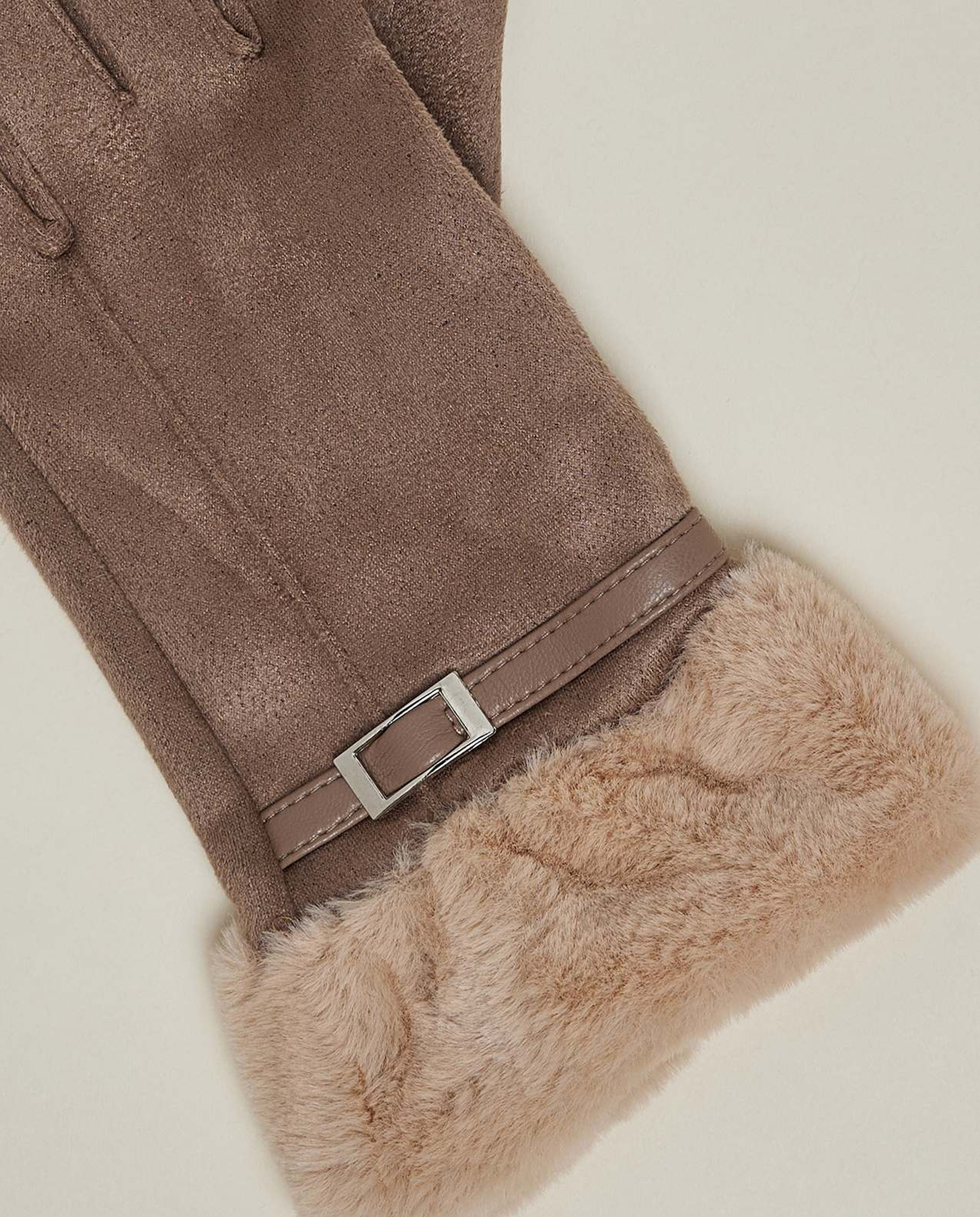 Fur Cuff Winter Gloves