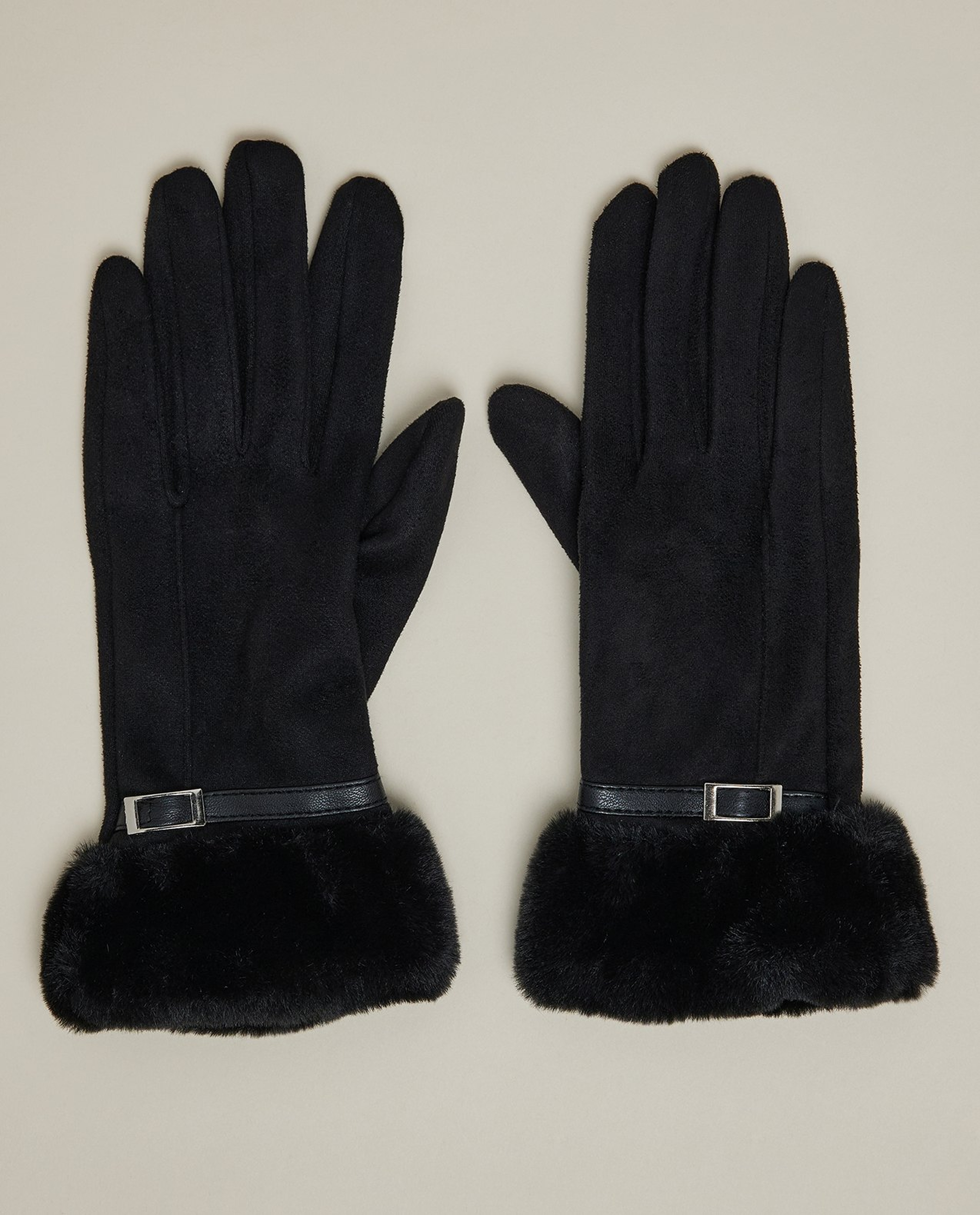 Fur Cuff Winter Gloves