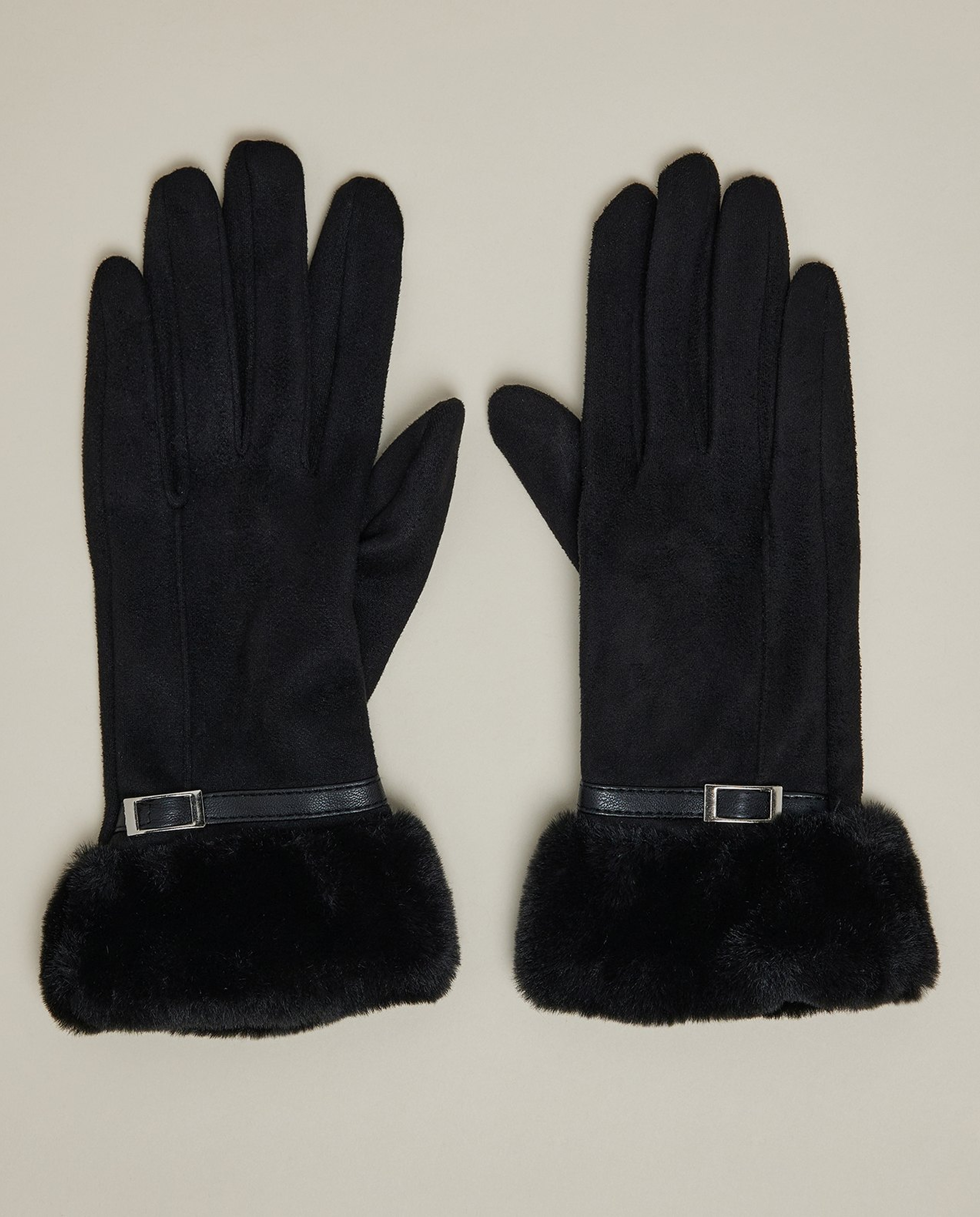 Fur Cuff Winter Gloves