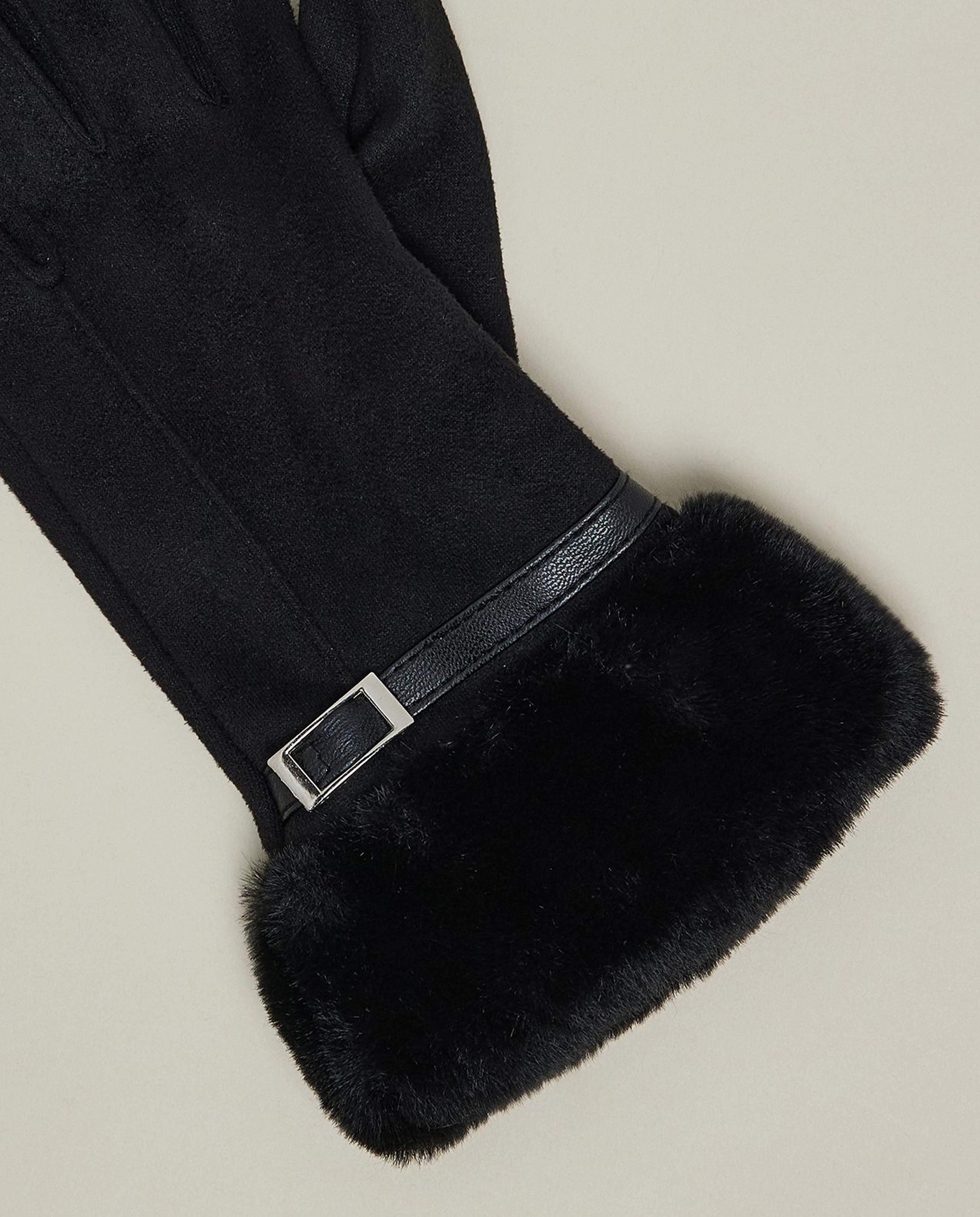 Fur Cuff Winter Gloves